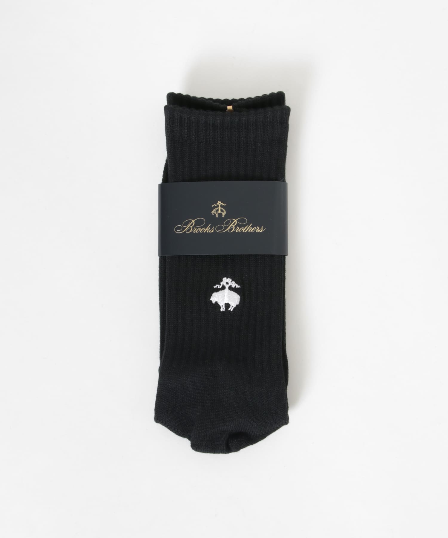 『別注』BROOKS BROTHERS×UR　GF BB CREW SOCKS Black FREE