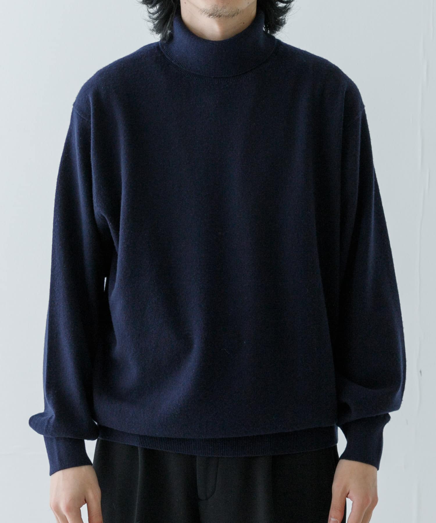 Yonetomi　NEW BASIC KNIT TURTLE PULLOVER