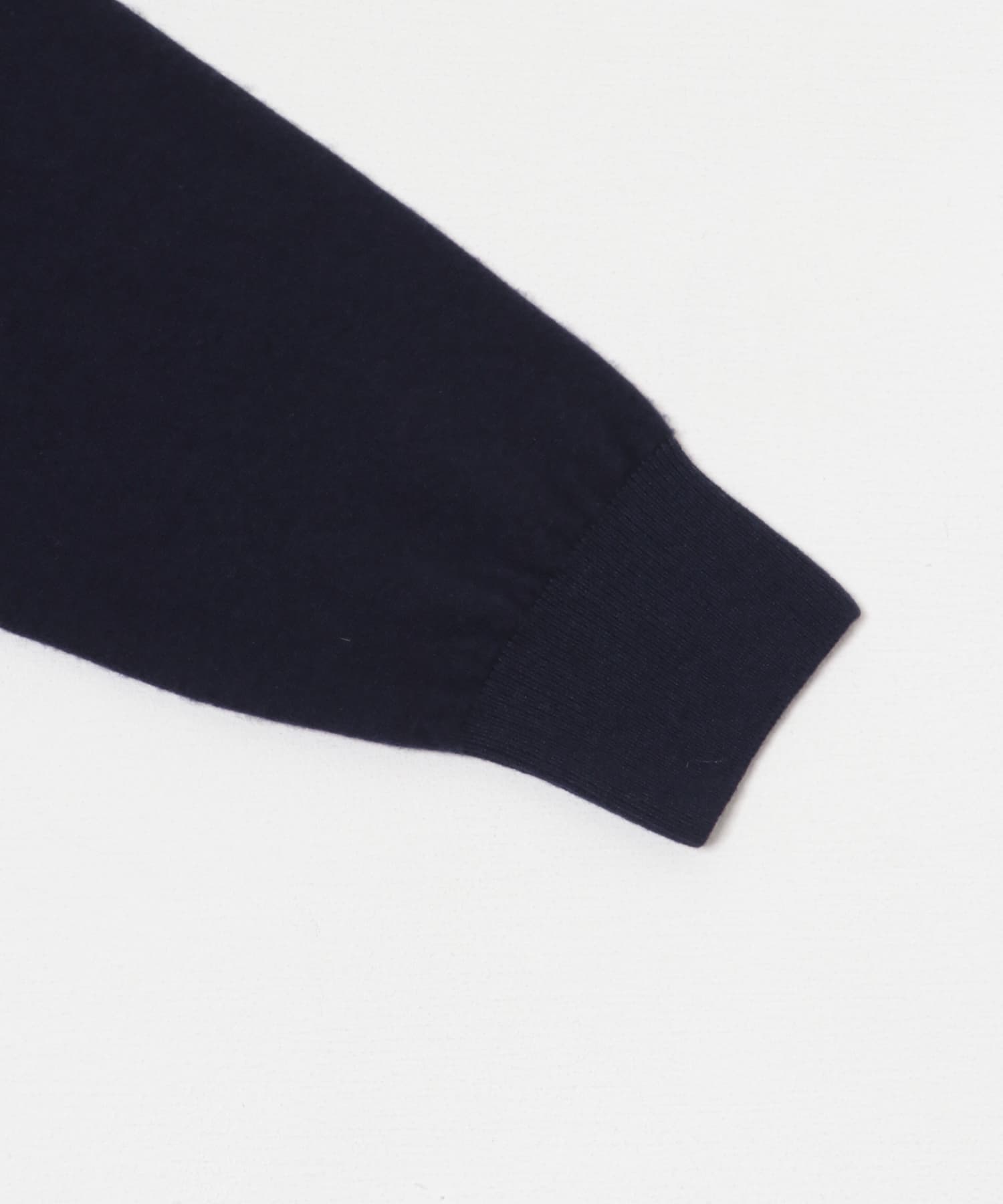 Yonetomi　NEW BASIC KNIT TURTLE PULLOVER NAVY 3