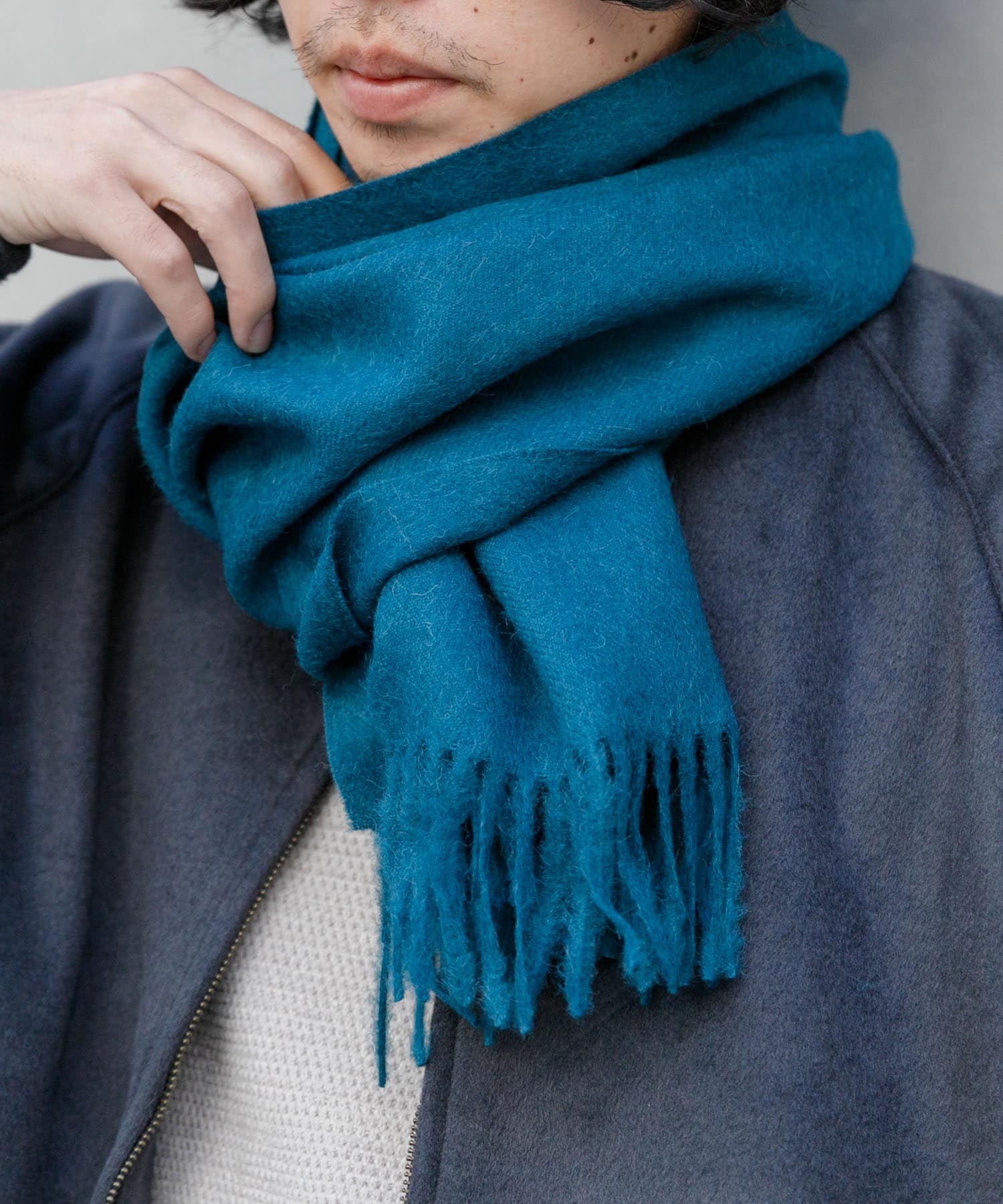 THE INOUE BROTHERS　Brushed Scarf Teal one