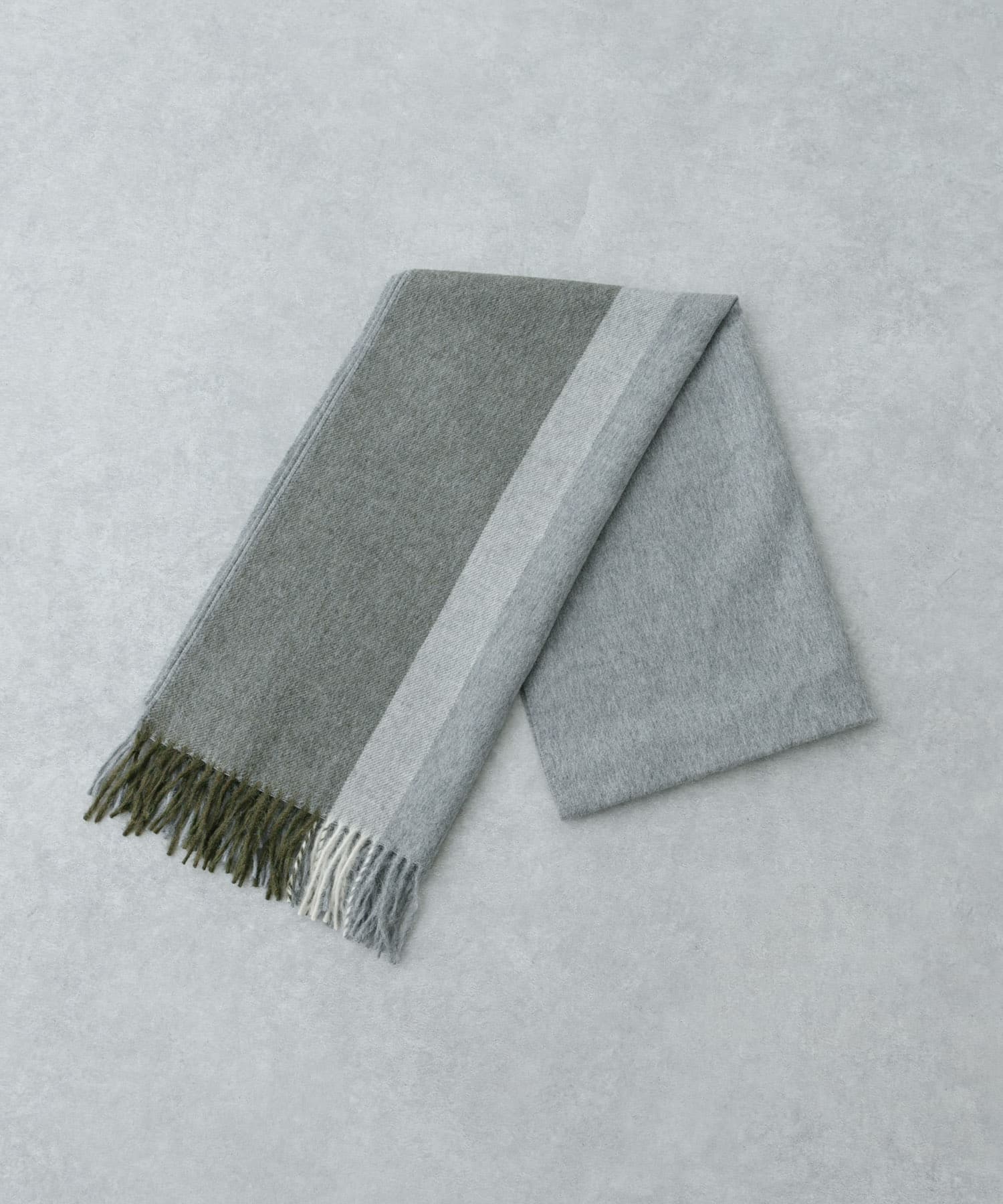 THE INOUE BROTHERS　Brushed Scole Stripe Grey/Khaki one