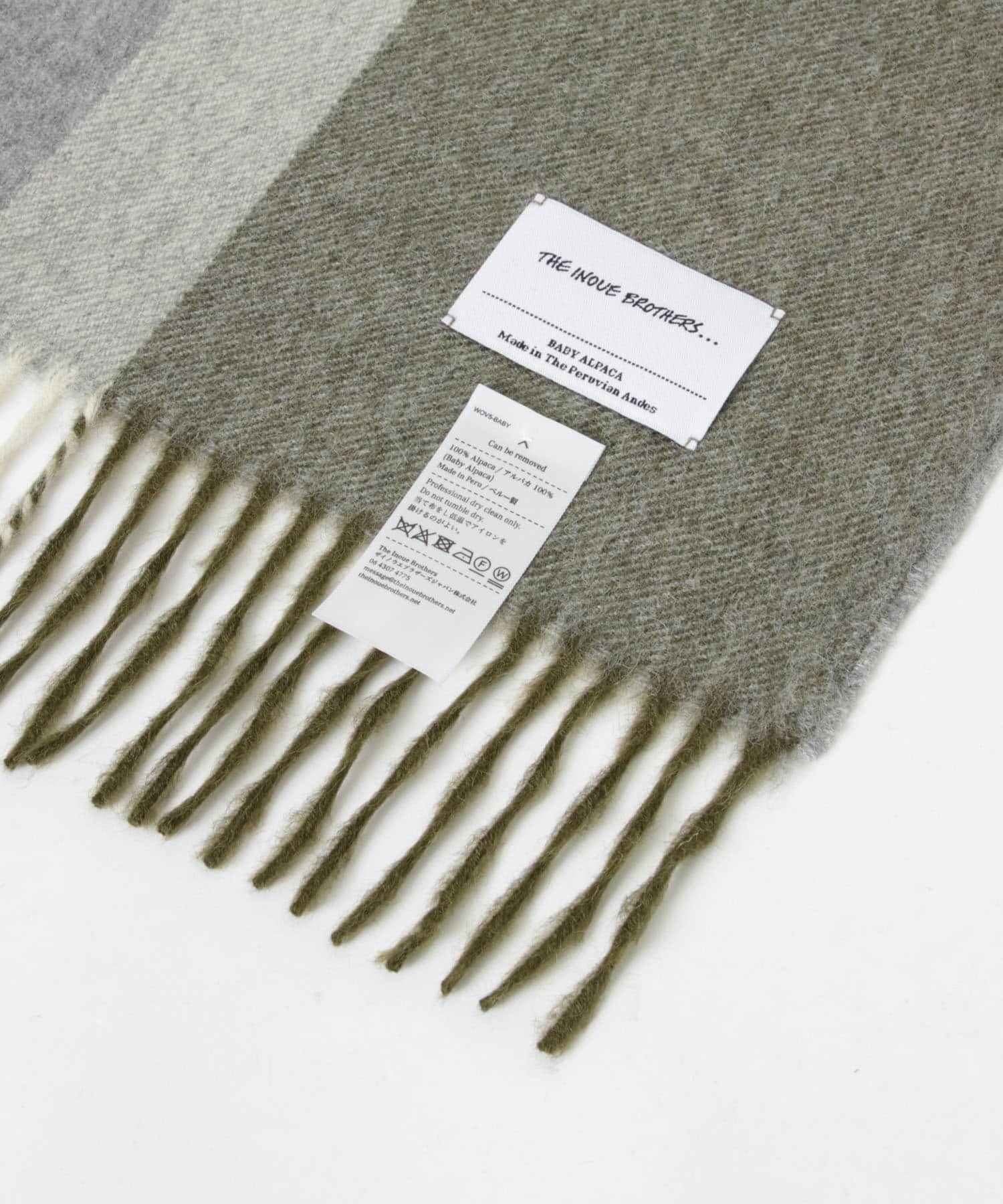 THE INOUE BROTHERS　Brushed Scole Stripe Grey/Khaki one