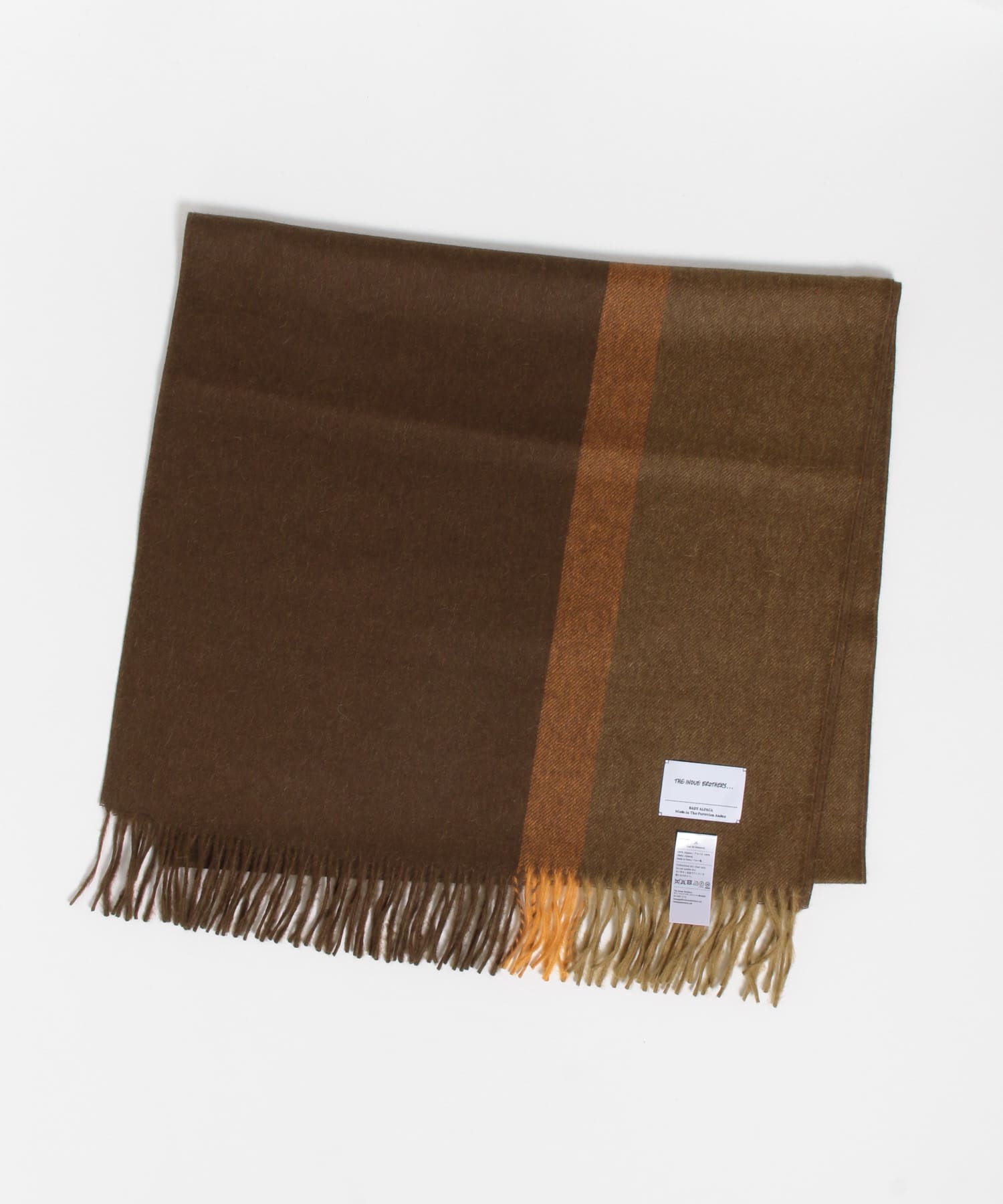 THE INOUE BROTHERS　Brushed Scole Stripe Br/Camel one