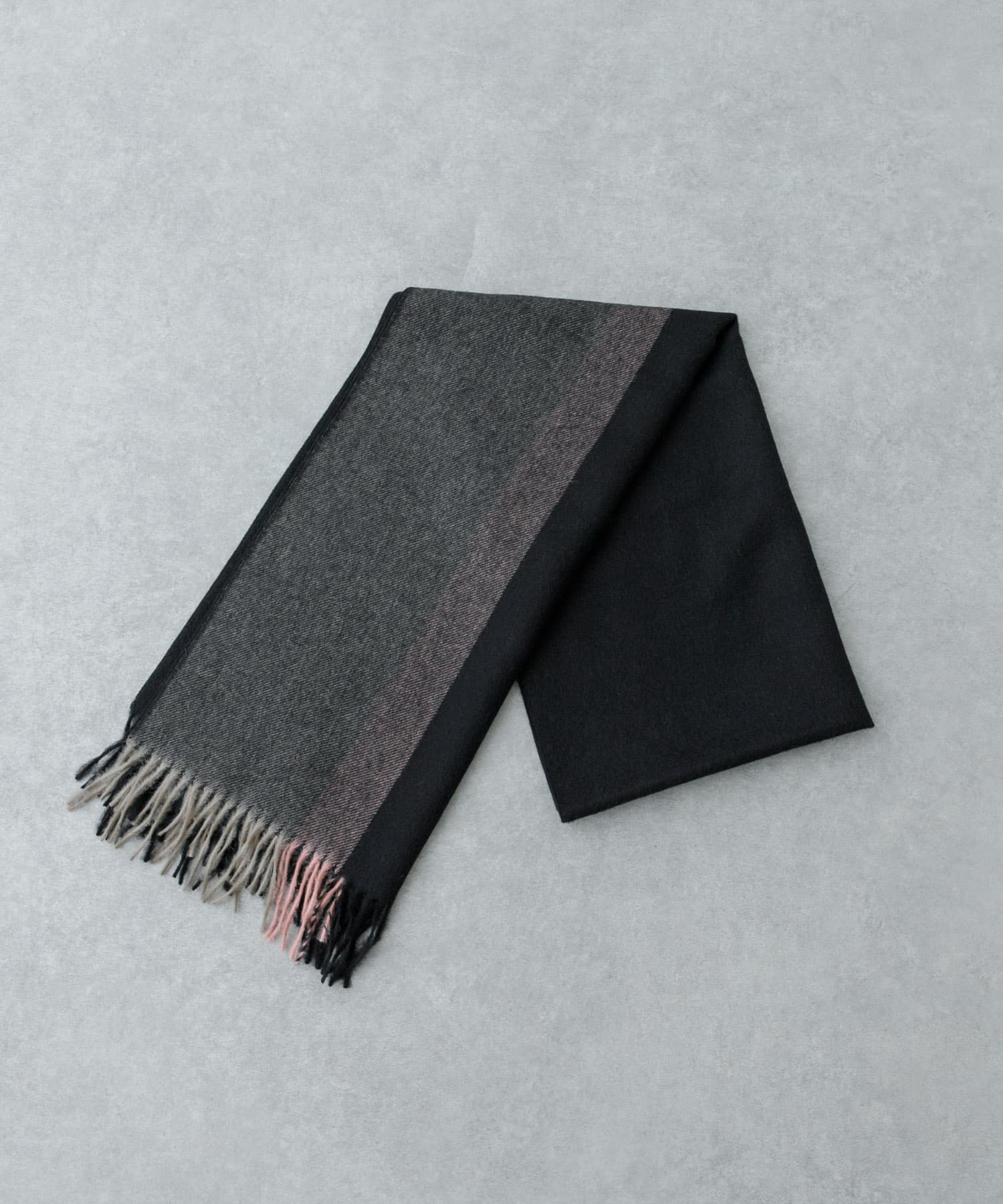 THE INOUE BROTHERS　Brushed Scole Stripe Blk/Greige one