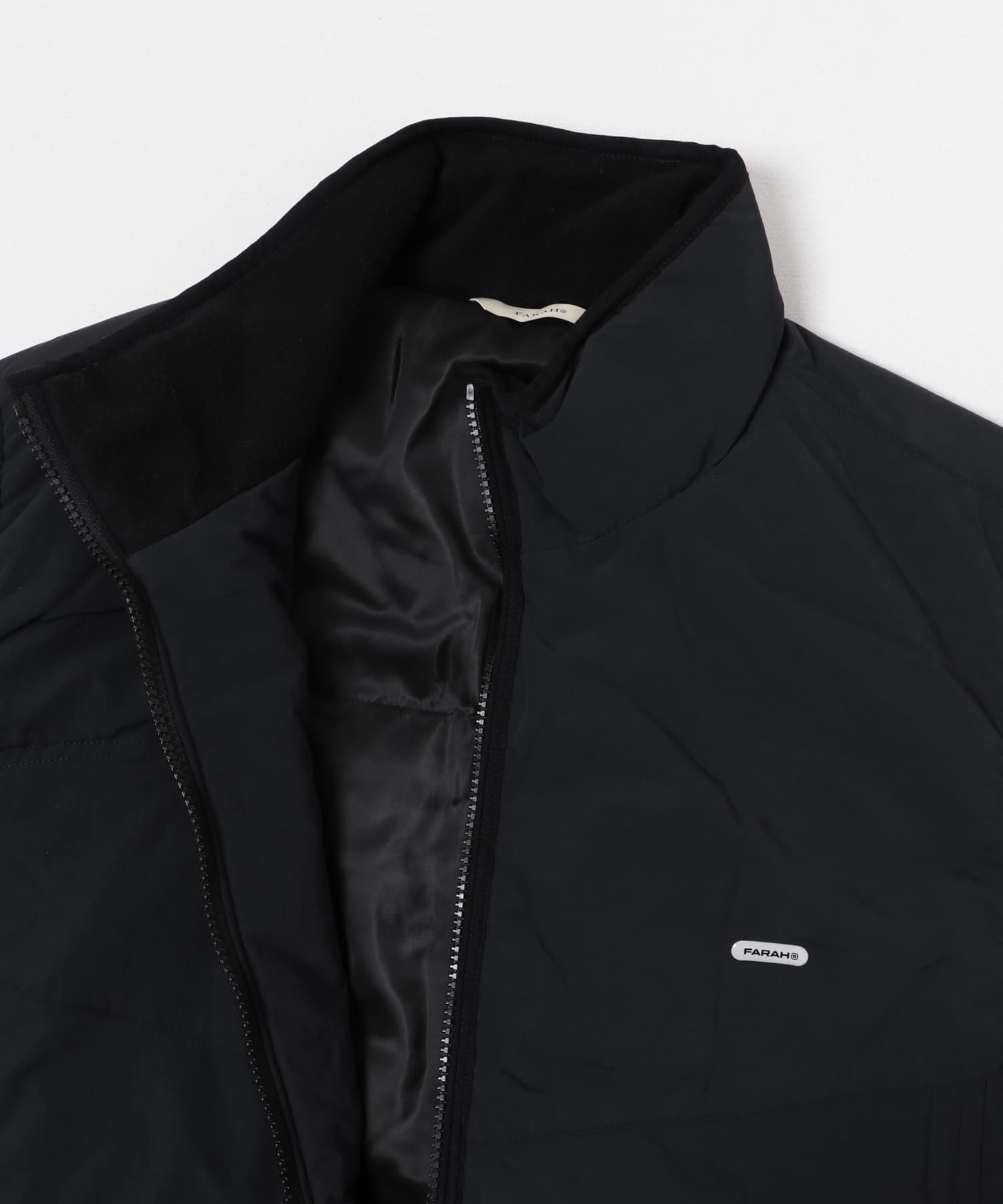 FARAH　Nylon Zip Up Vest Black M