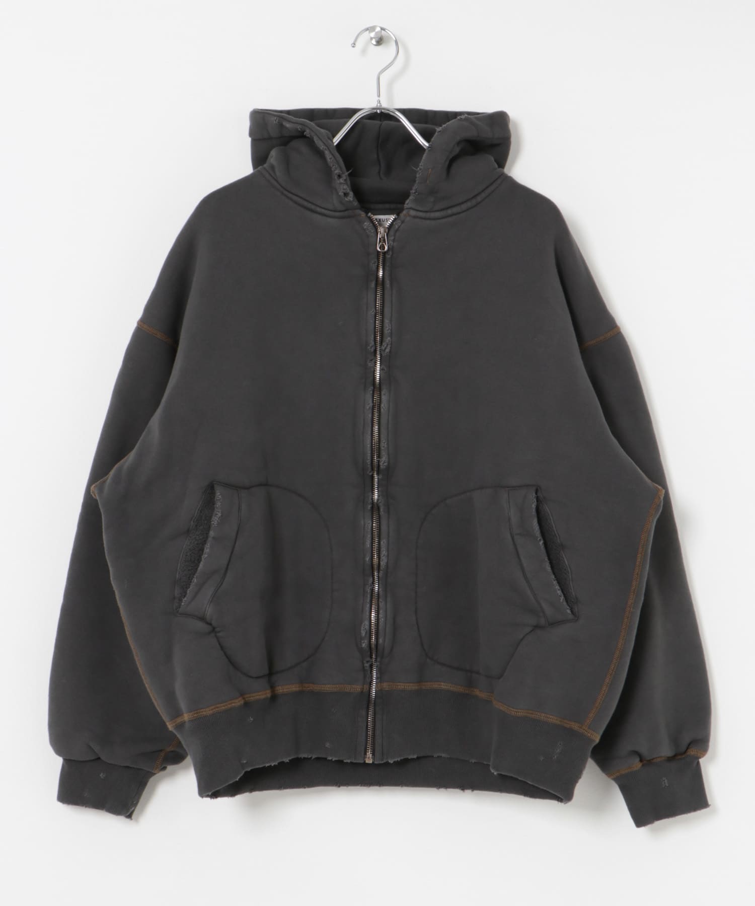 NEXUSVII.　DAMAGED W-FACE HOODIE