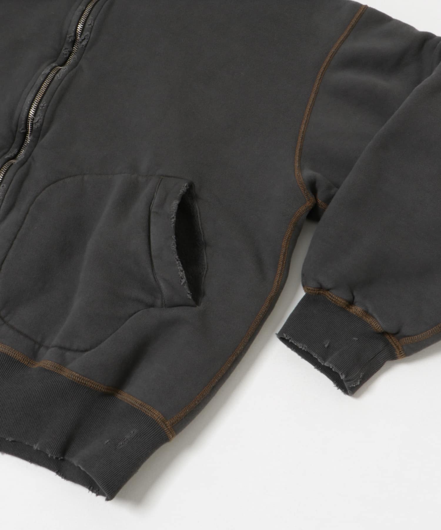 NEXUSVII.　DAMAGED W-FACE HOODIE F.BLACK M