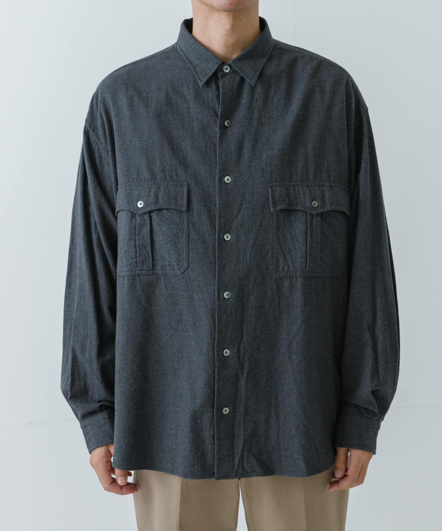 PORTER CLASSIC　ROLL UP FLANNEL SHIRTS
