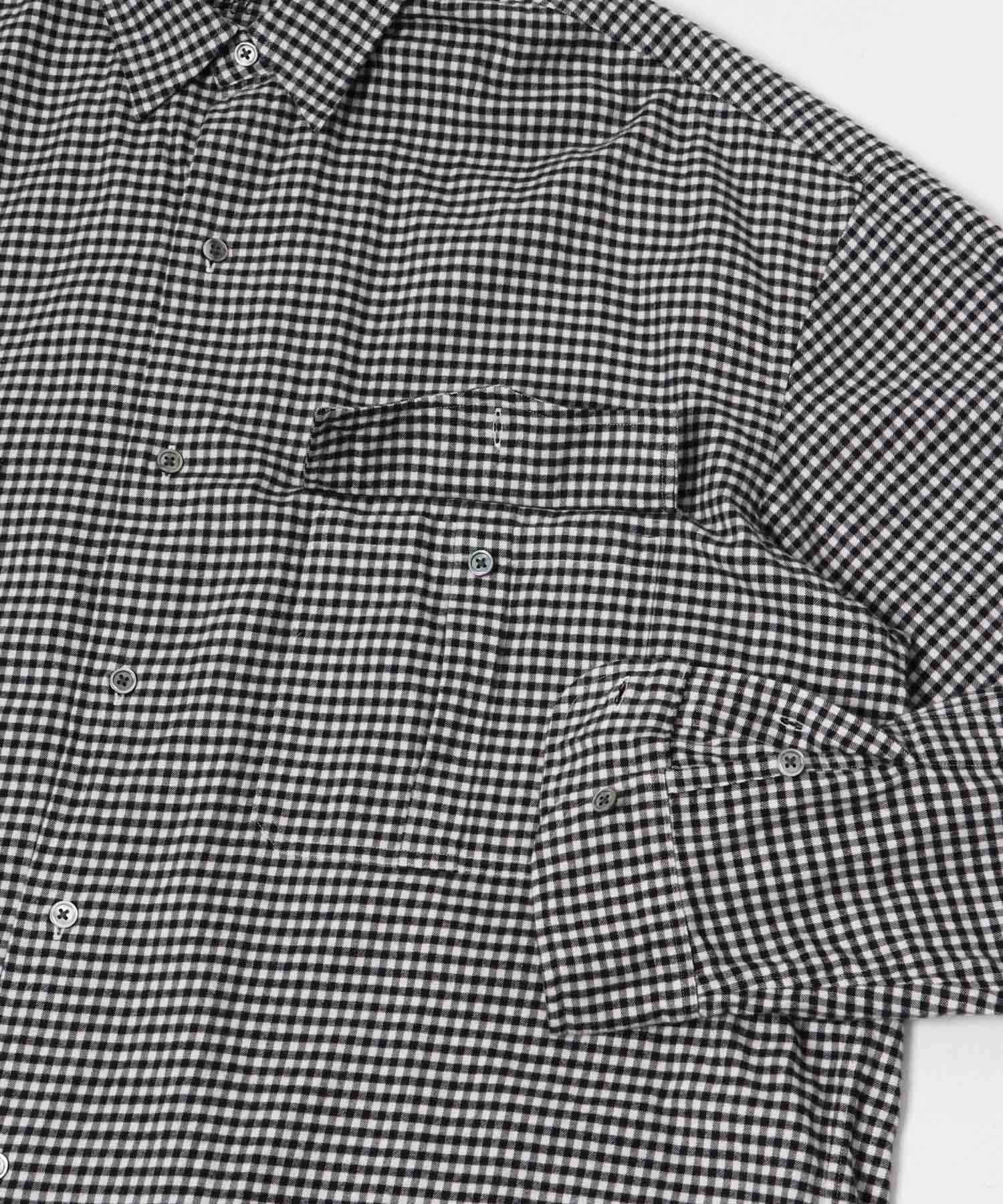 PORTER CLASSIC ROLL UP FLANNEL GIN CHE(XL BLACK): トップス｜URBAN