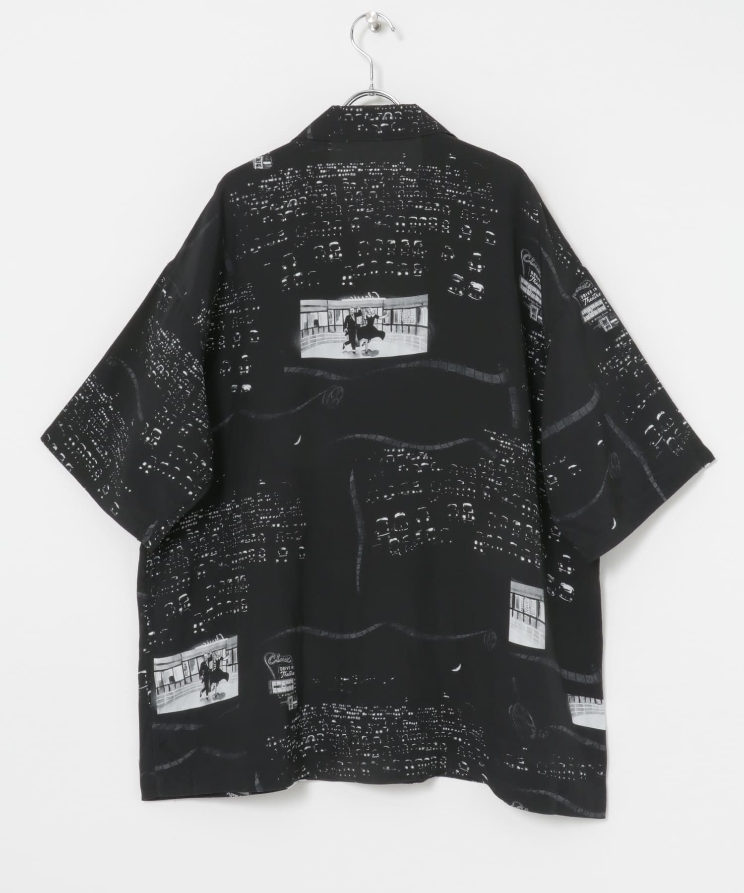 PORTER CLASSIC　ALOHA SHIRTS DRIVEIN THEATER BLK L