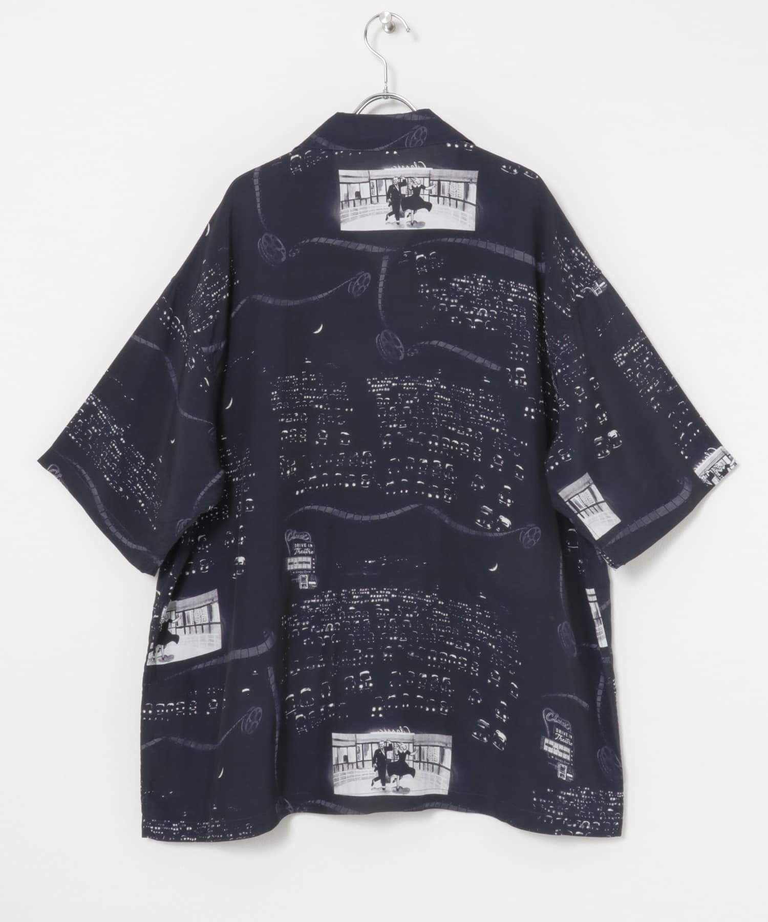 PORTER CLASSIC　ALOHA SHIRTS DRIVEIN THEATER NVY L