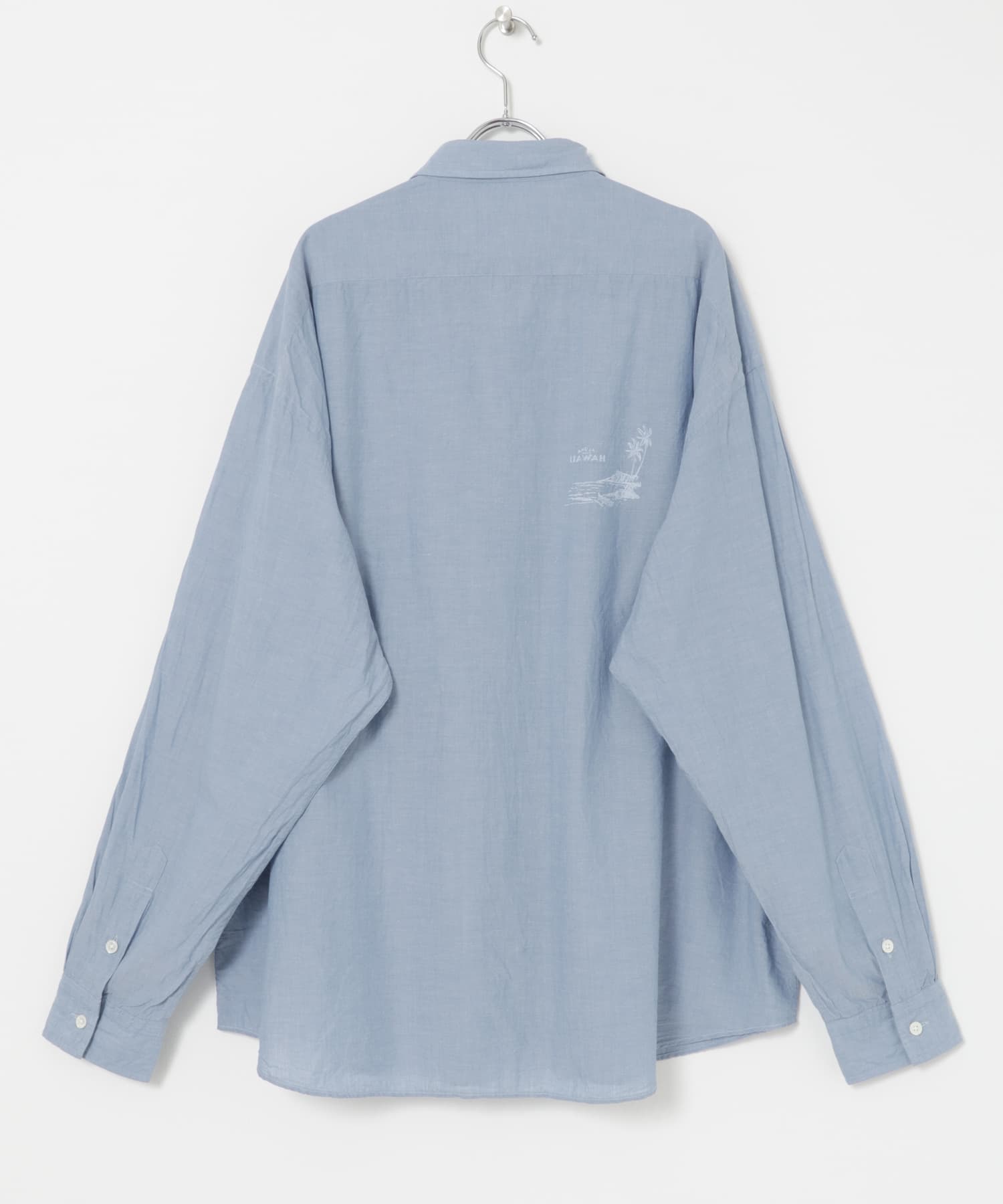 PORTER CLASSIC　ROLL UP CHAMBRAY SHIRTS BLU XL