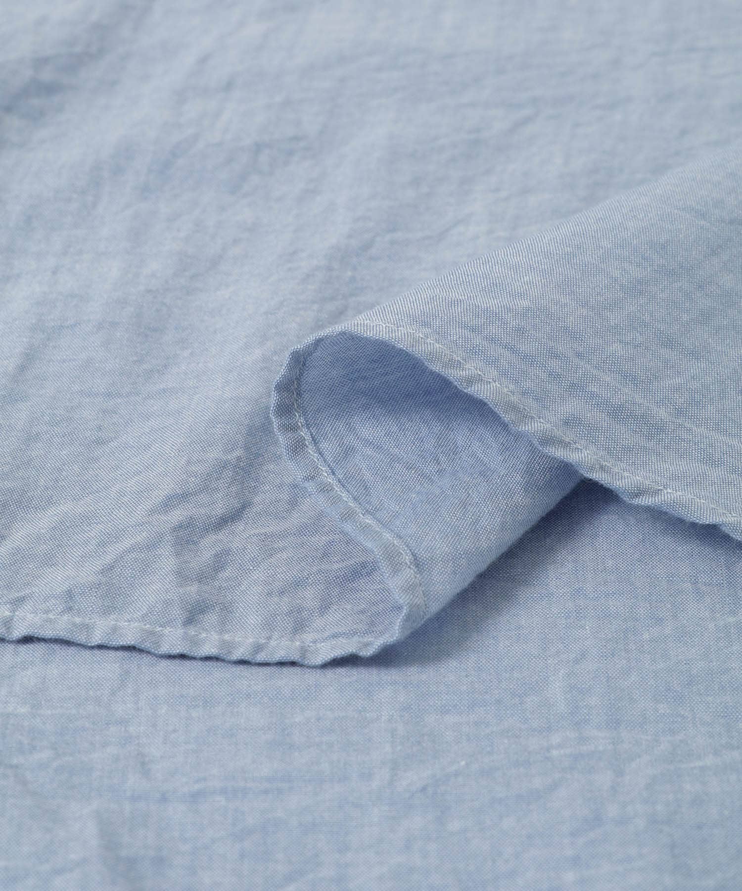 PORTER CLASSIC　ROLL UP CHAMBRAY SHIRTS BLU XL