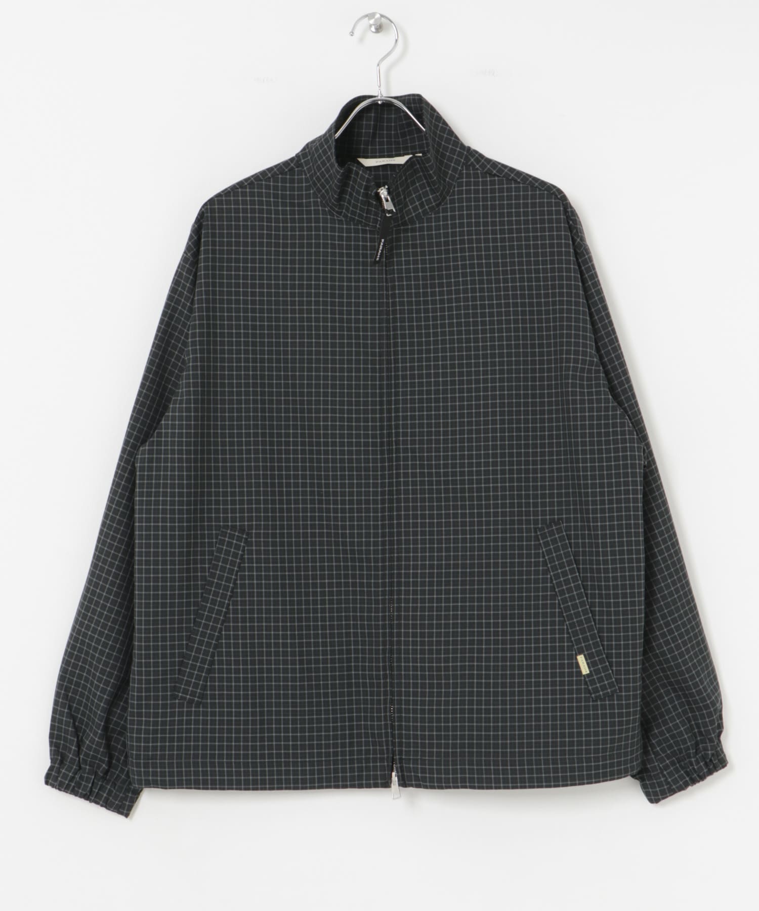 FARAH　Stand Collar Zip Up Blouson Blk Plaids M