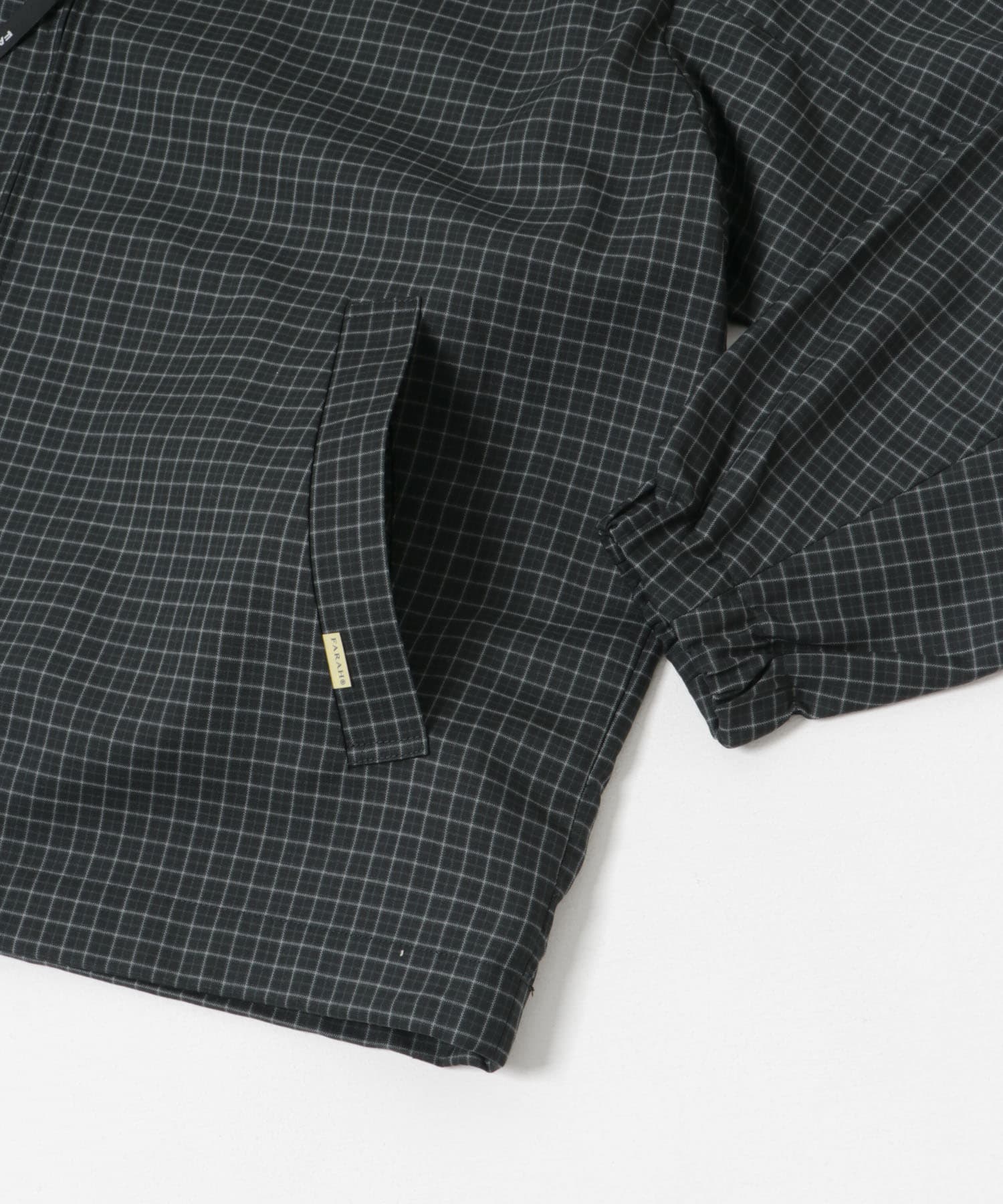 FARAH　Stand Collar Zip Up Blouson Blk Plaids M