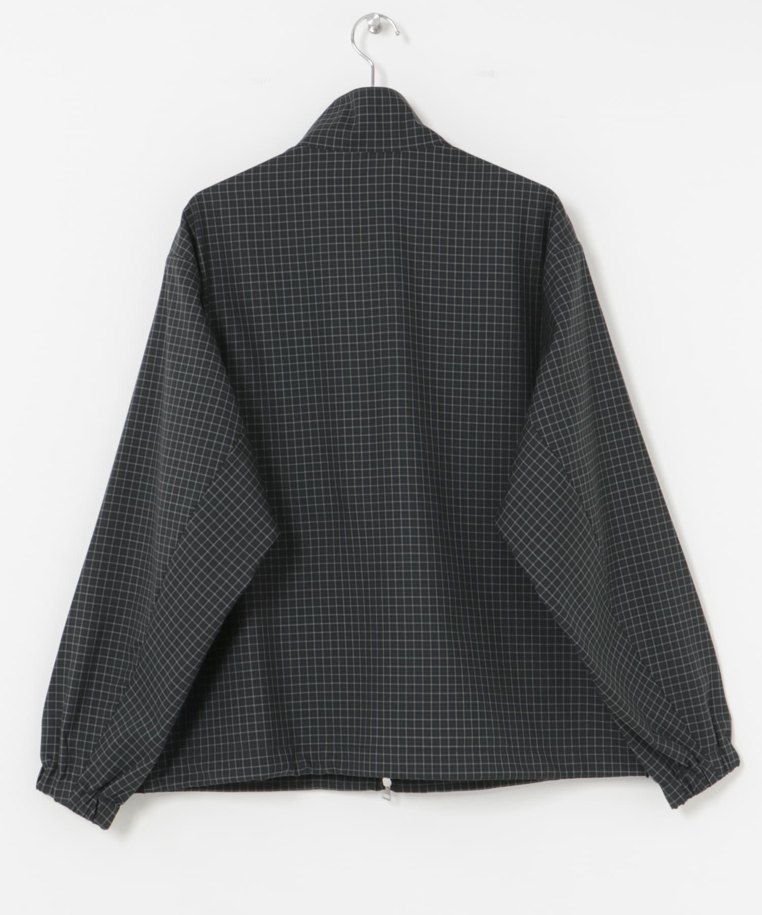 FARAH　Stand Collar Zip Up Blouson Blk Plaids M