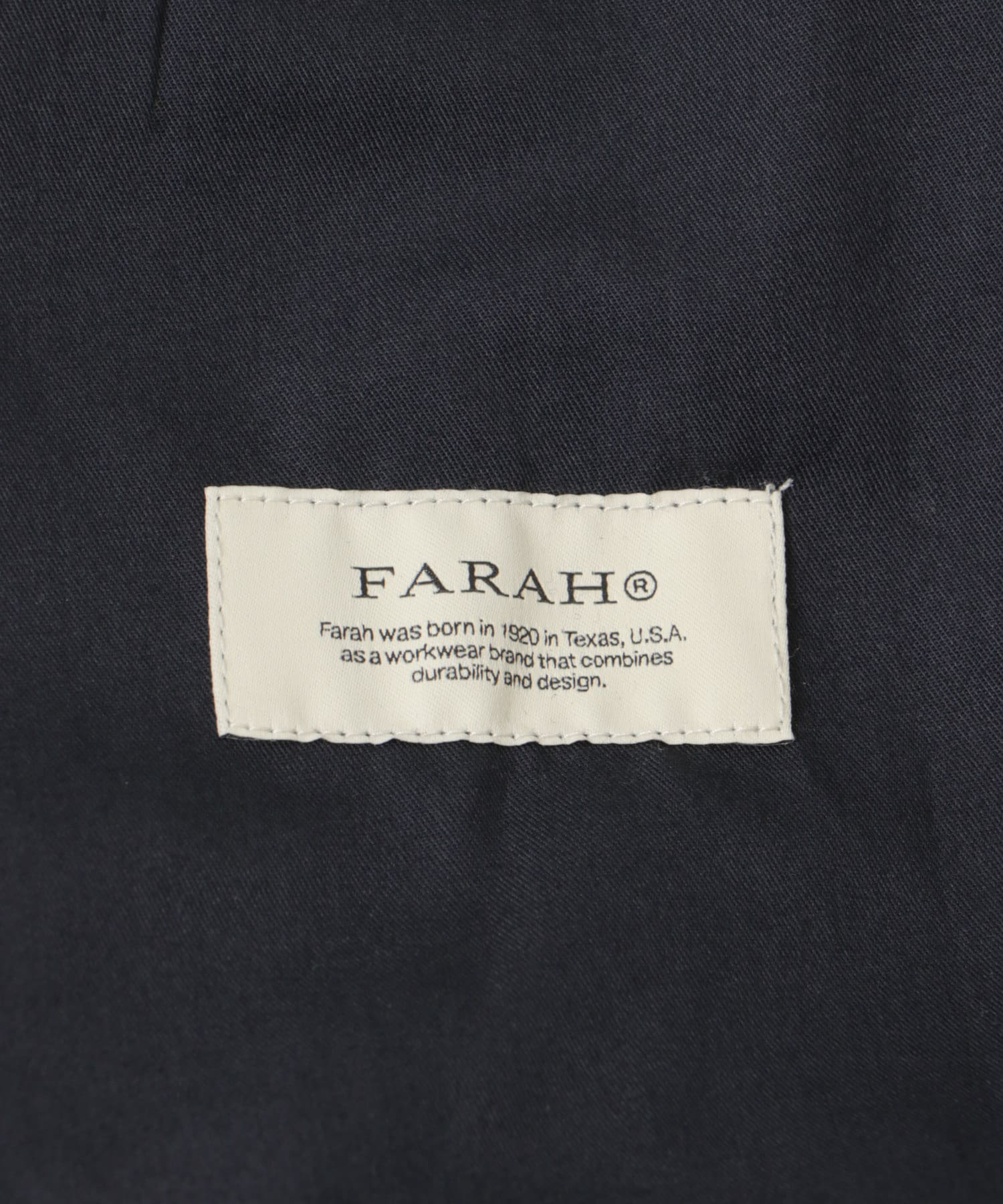 FARAH　Out Tuck Wide Tapered PANTS Navy 30