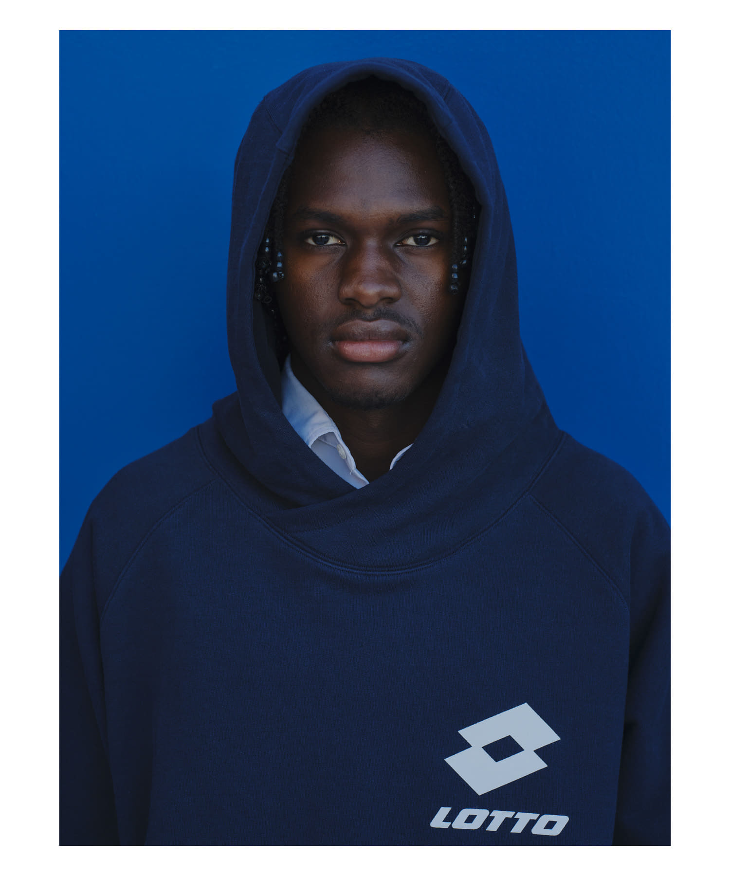 LOTTO　CLASSIC BIG LOGO HOODIE NAVY M
