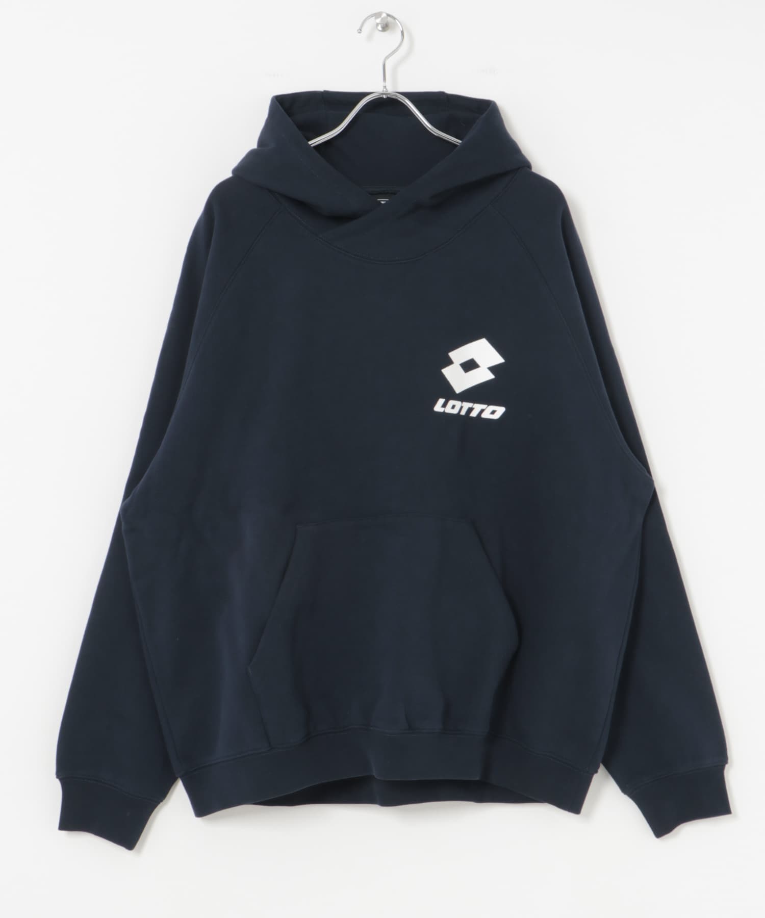 LOTTO　CLASSIC BIG LOGO HOODIE NAVY M
