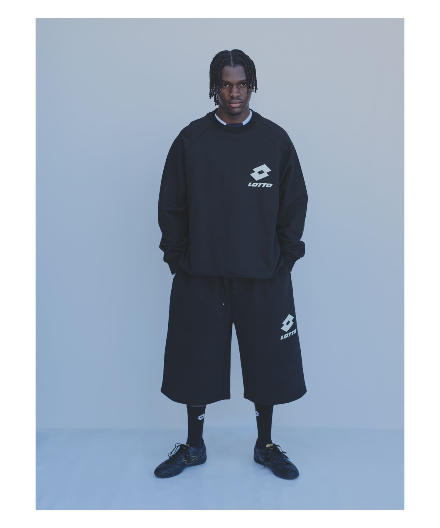 LOTTO　CLASSIC BIG LOGO PULLOVER NAVY M