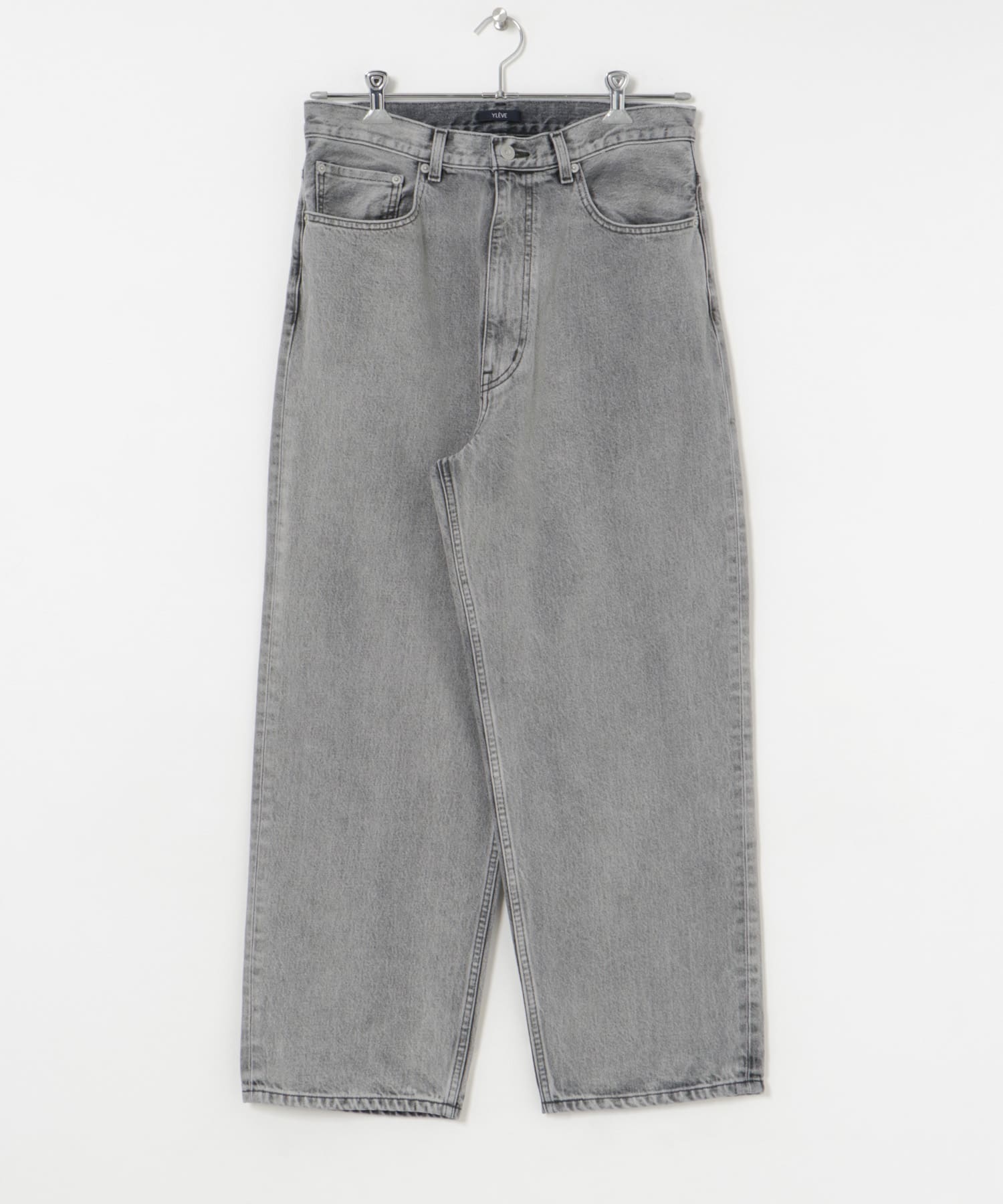 YLEVE　13.5oz DENIM BAGGY FADE 010 I BLK 3