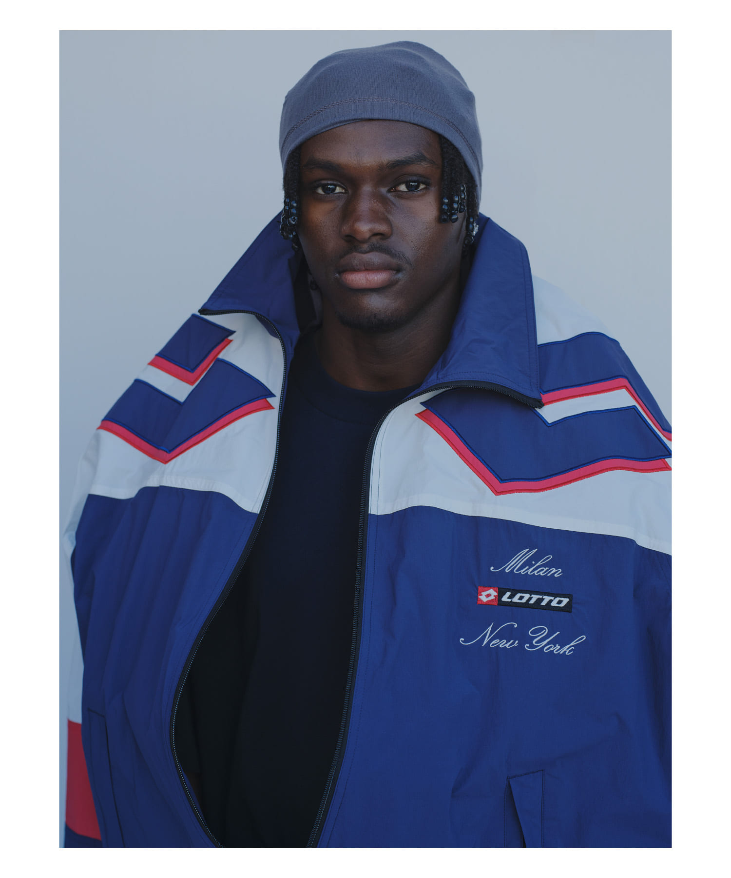 LOTTO　MILAN NEWYORK NY BLOUSON NAVY M