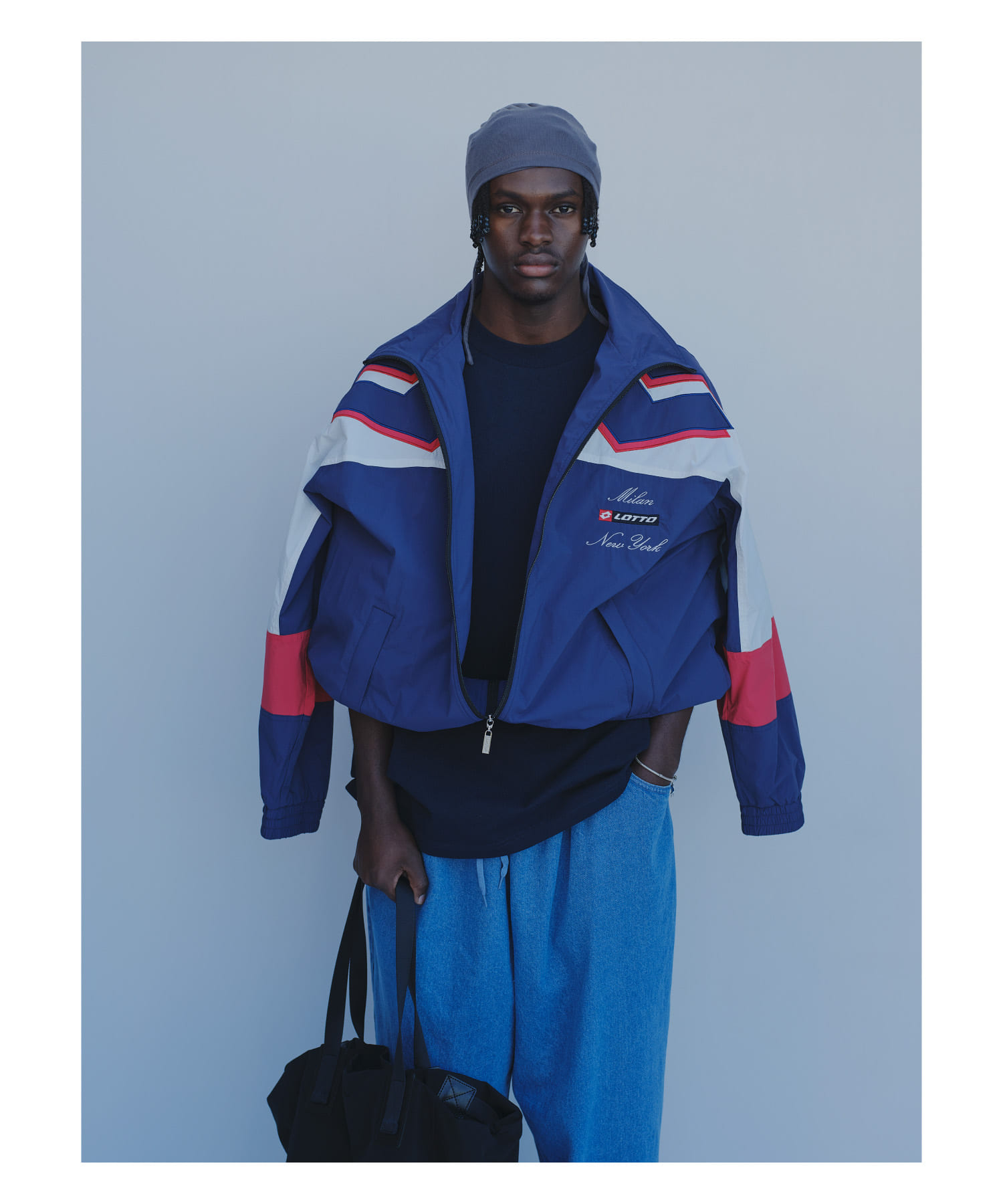 LOTTO　MILAN NEWYORK NY BLOUSON NAVY M