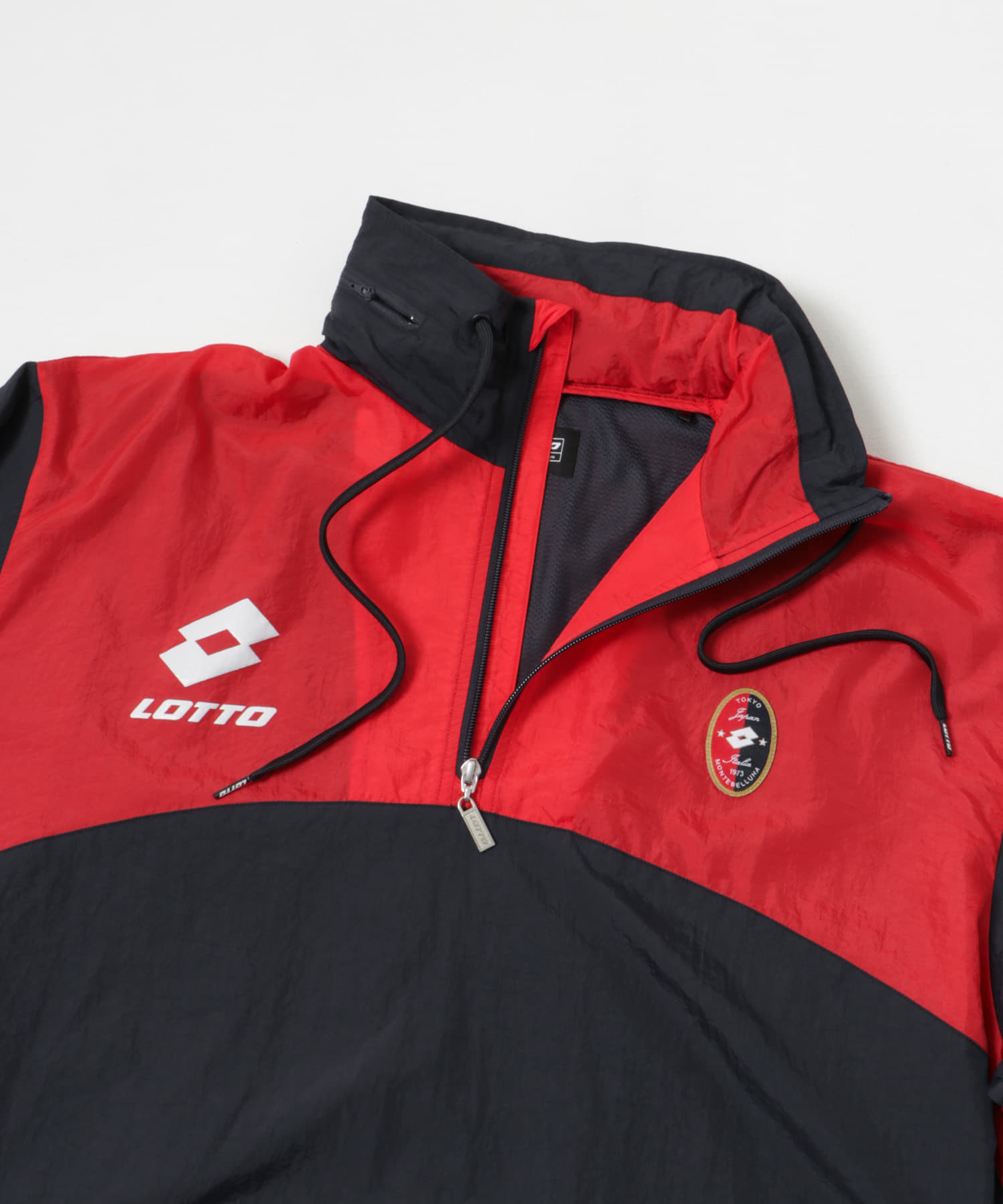 LOTTO COLORBLOCK H/ZIP BLOUSON(M RED×BLK): アウター｜URBAN