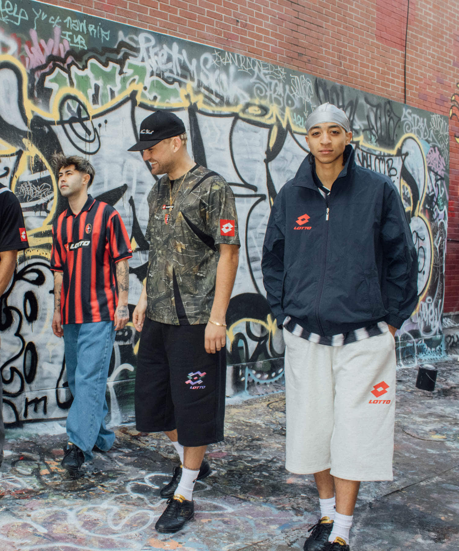 LOTTO　LOGO NYLON BLOUSON NAVY M