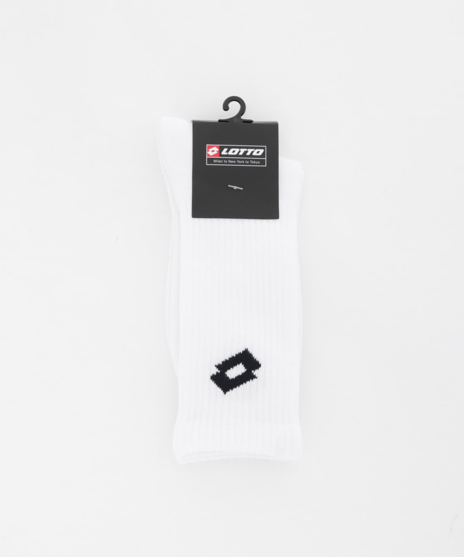 LOTTO　LOZANGA LOGO  SOCKS WHITE FREE