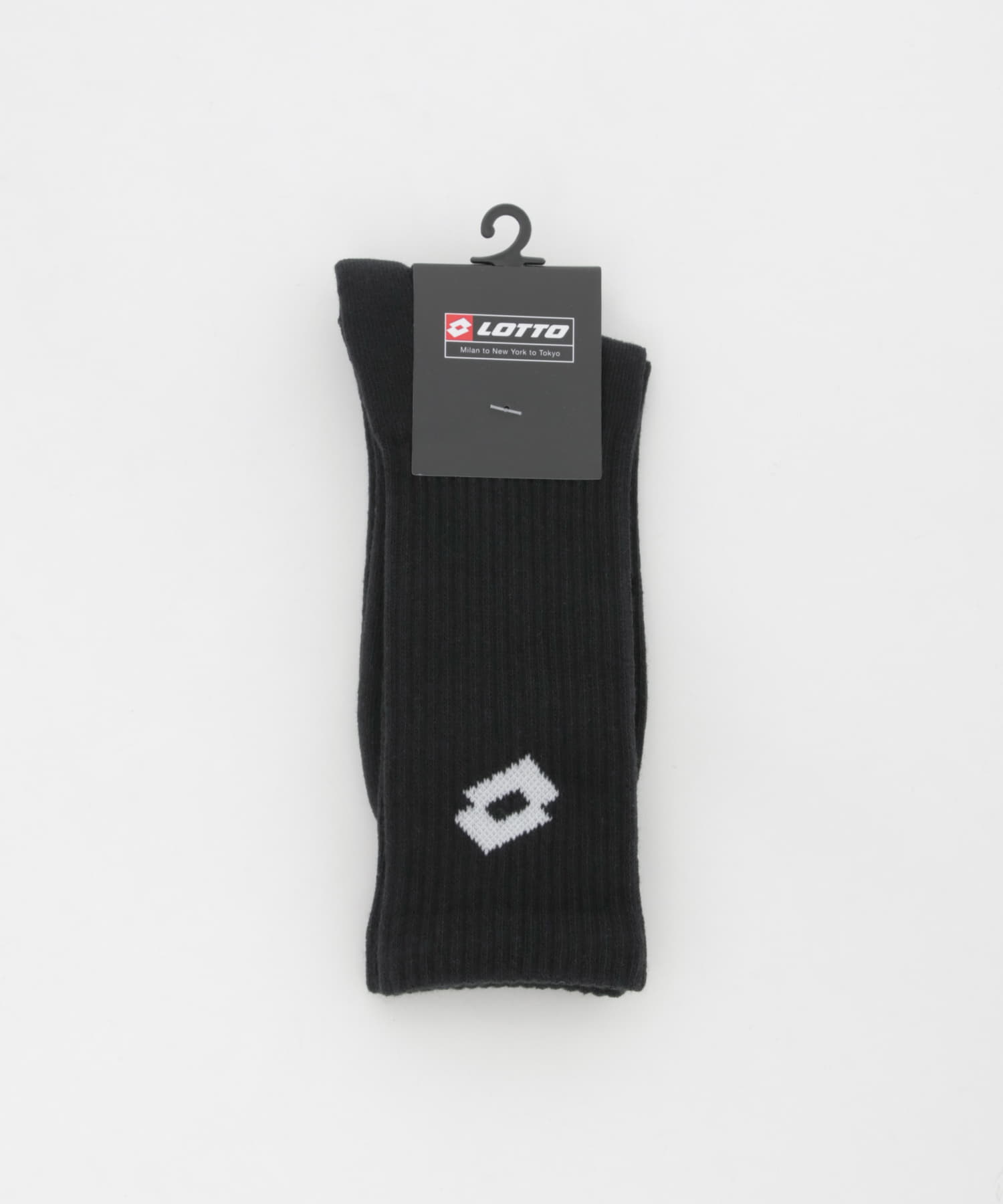 LOTTO　LOZANGA LOGO  SOCKS BLACK FREE