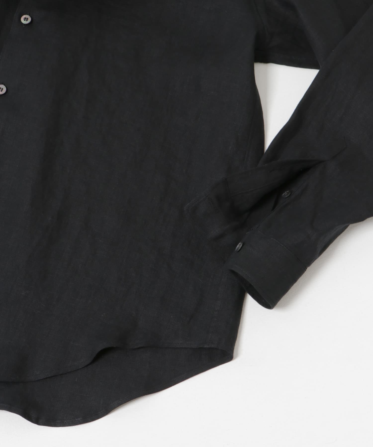 semoh　Linen Shirts BLACK 2