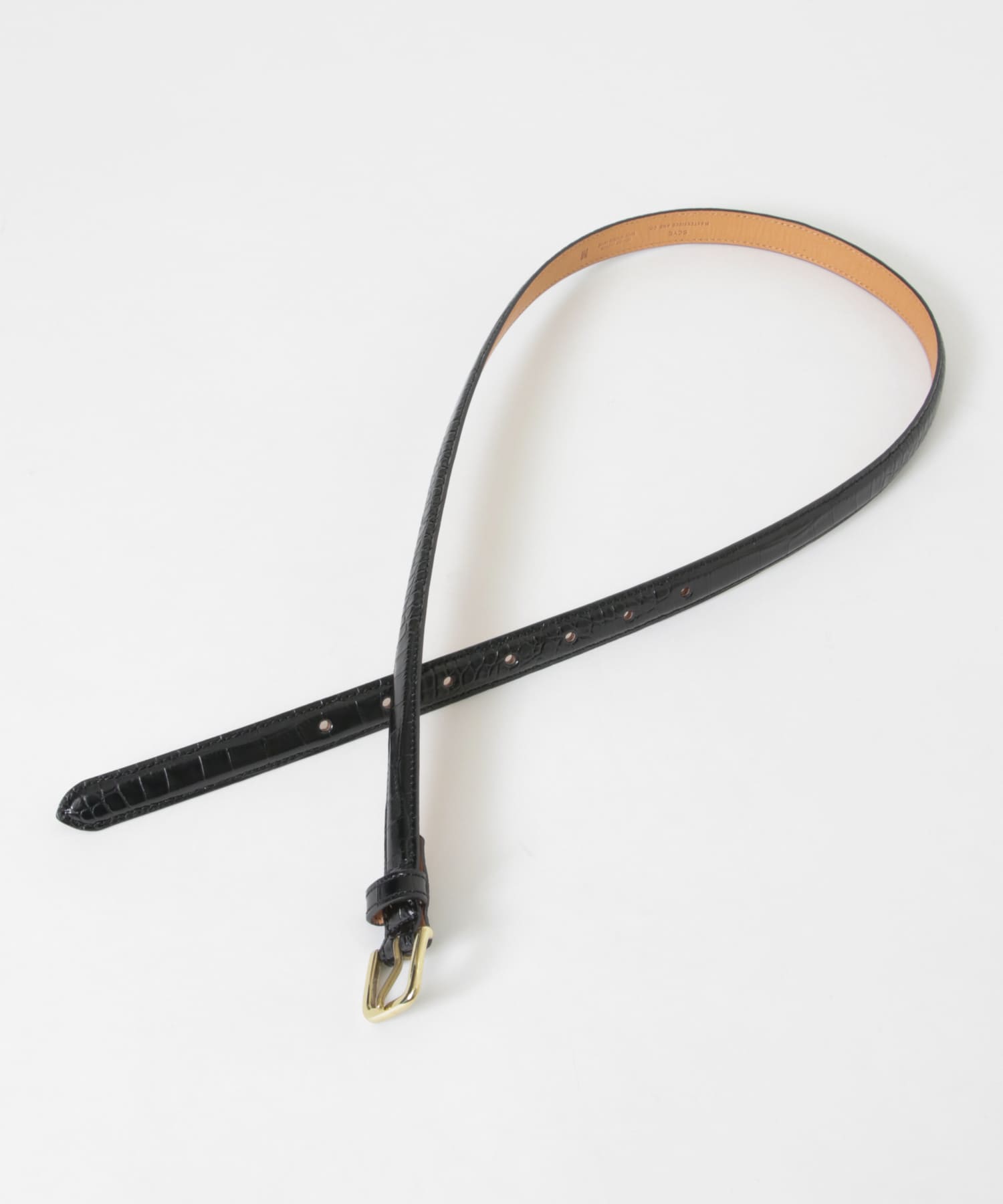 Scye　Press Croco Dress Belt クロ M