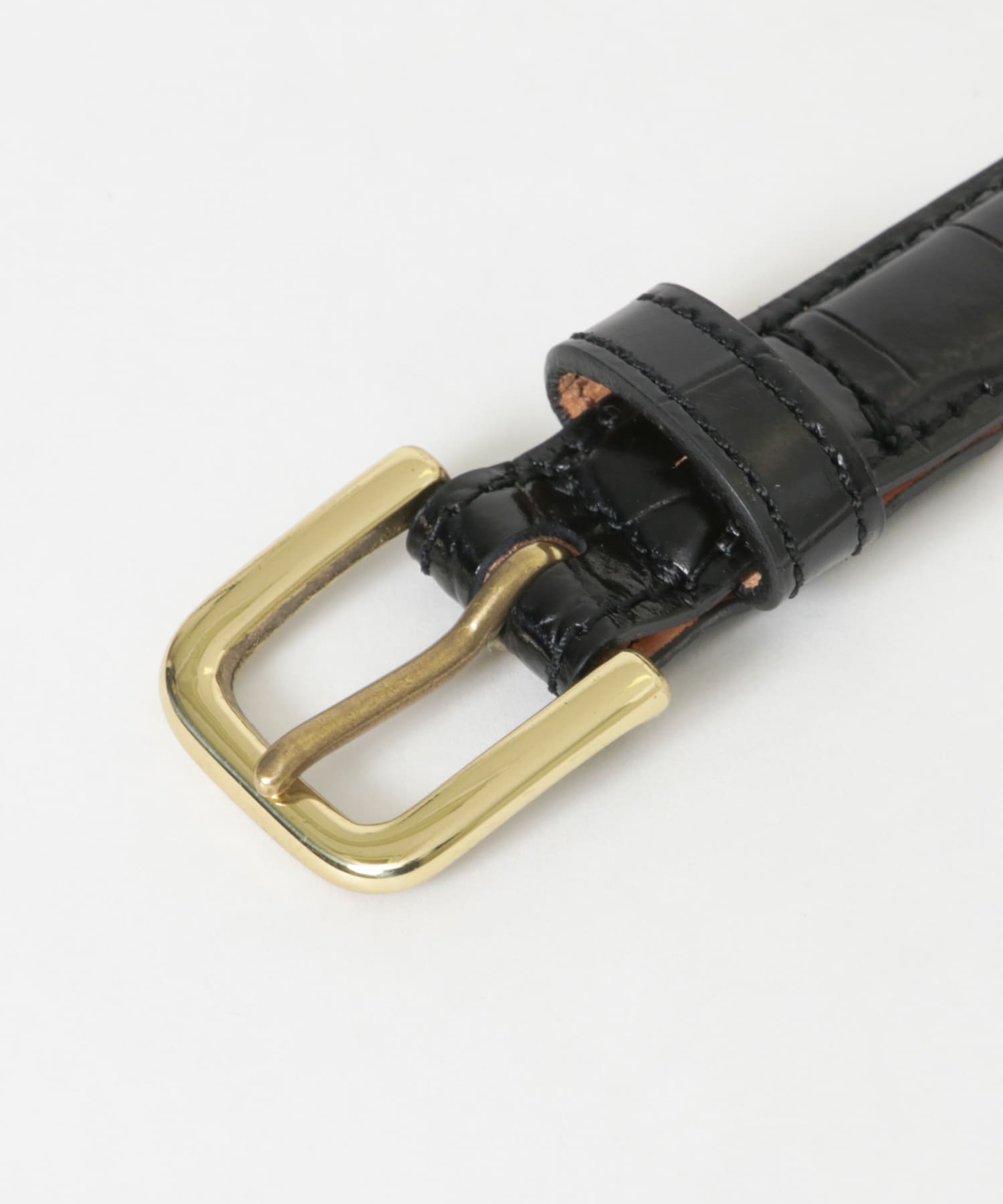 Scye　Press Croco Dress Belt クロ M