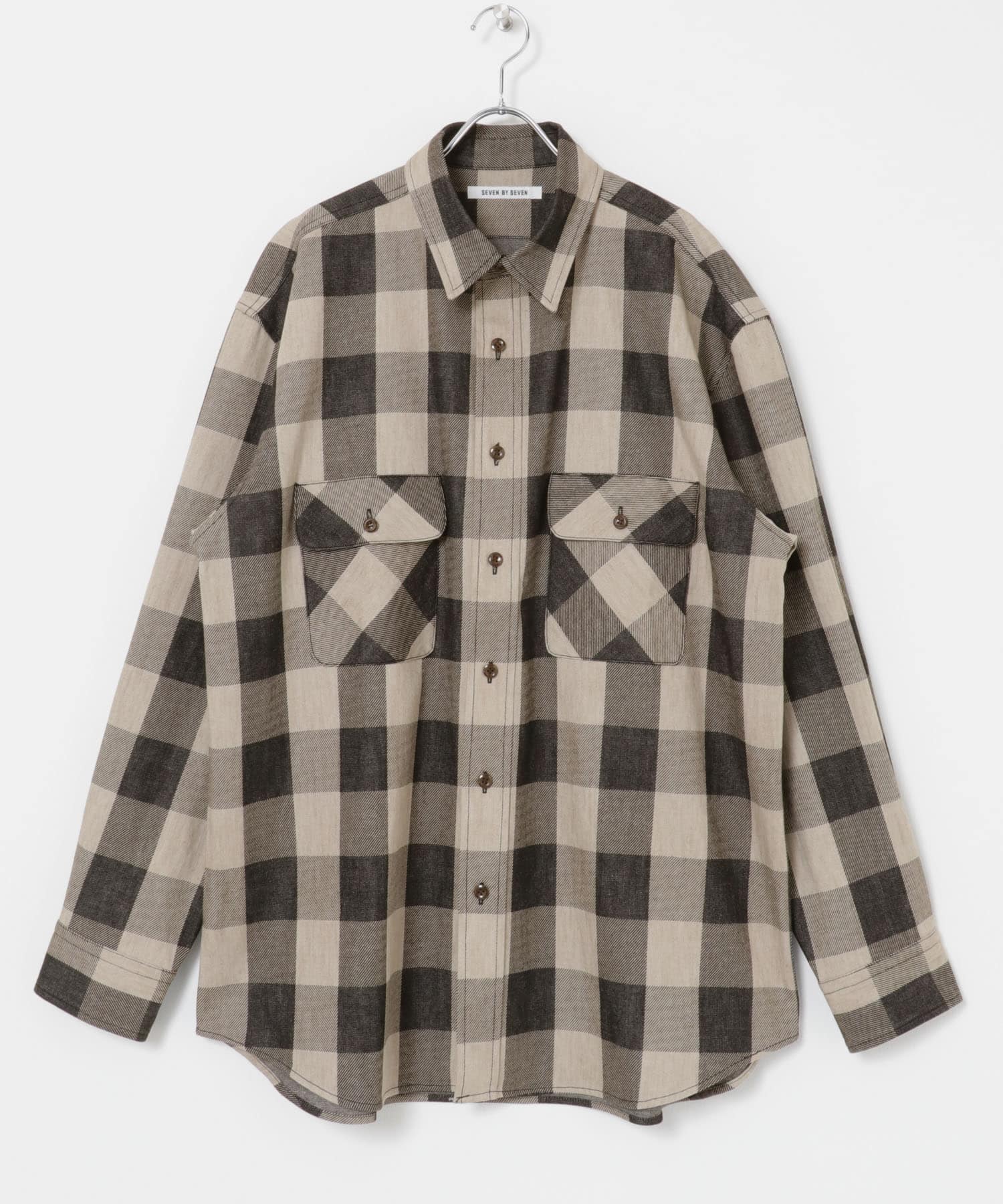 SEVEN BY SEVEN　B.CHECK LOOSE WORK SHIRTS L/S