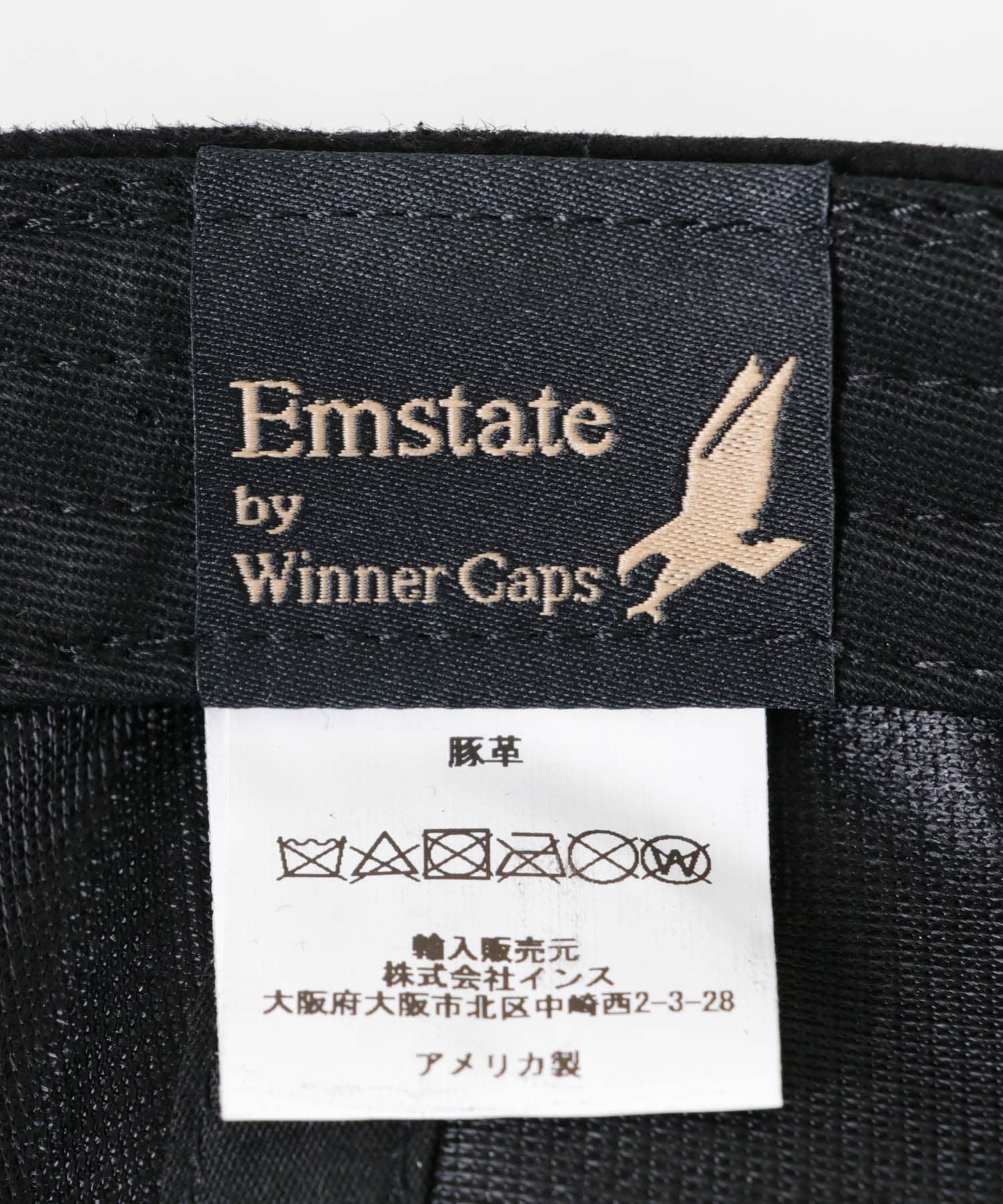 WINNER CAP　SUEDE BASEBALL CAP BLACK FREE