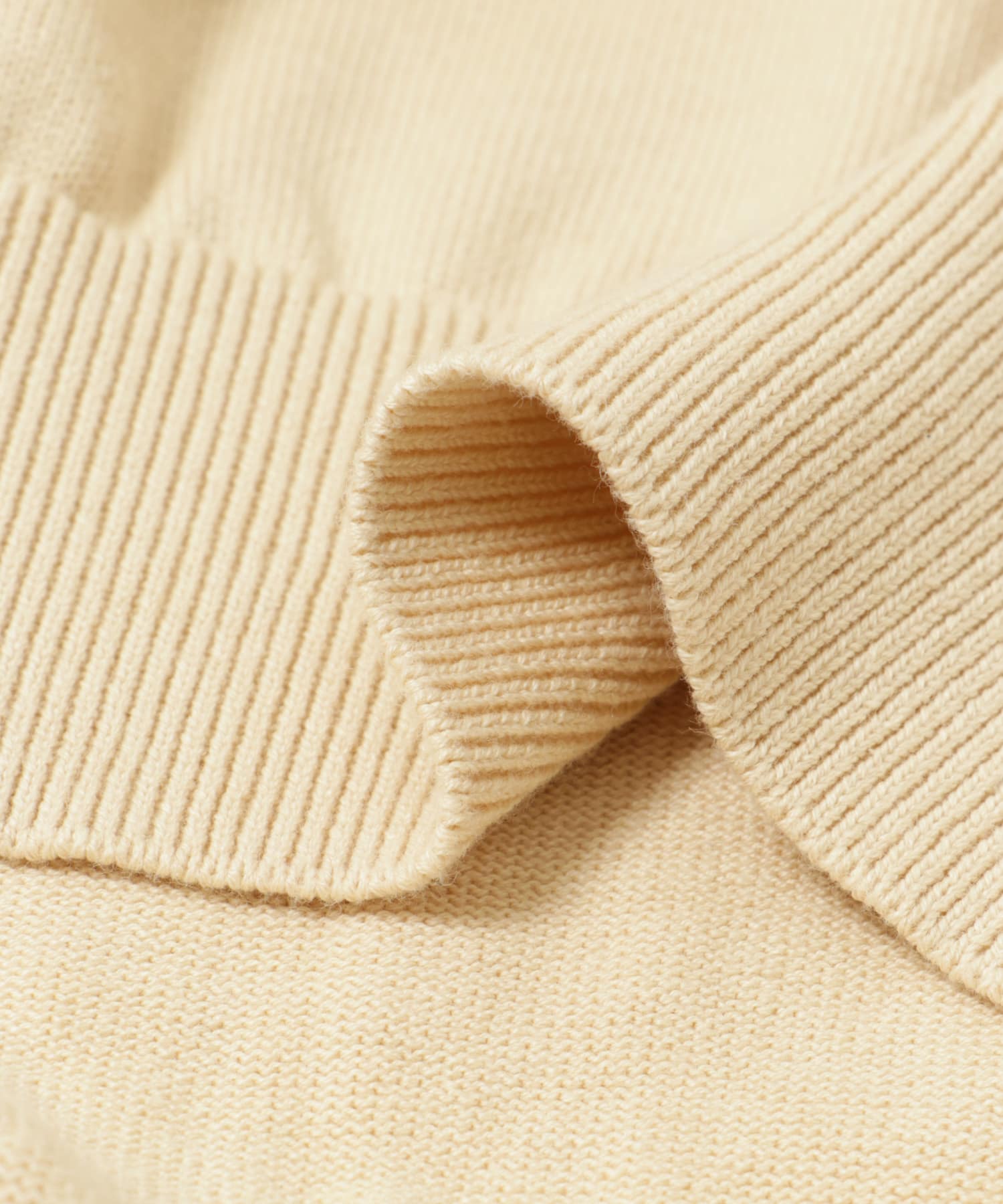 ANOTHER OFFICE　Scape Knit Polo Cardigan Almond MLK 1