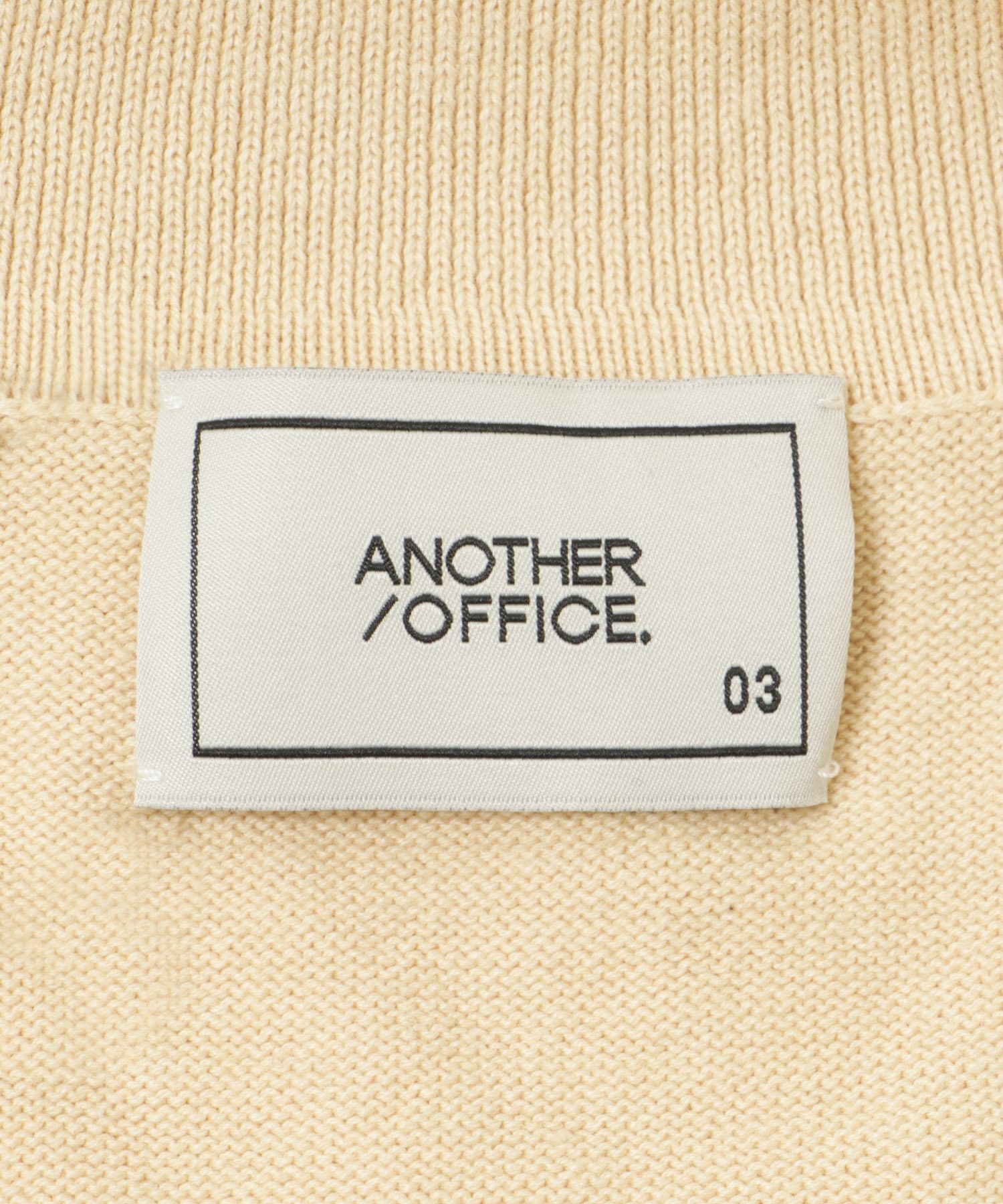 ANOTHER OFFICE　Scape Knit Polo Cardigan Almond MLK 1