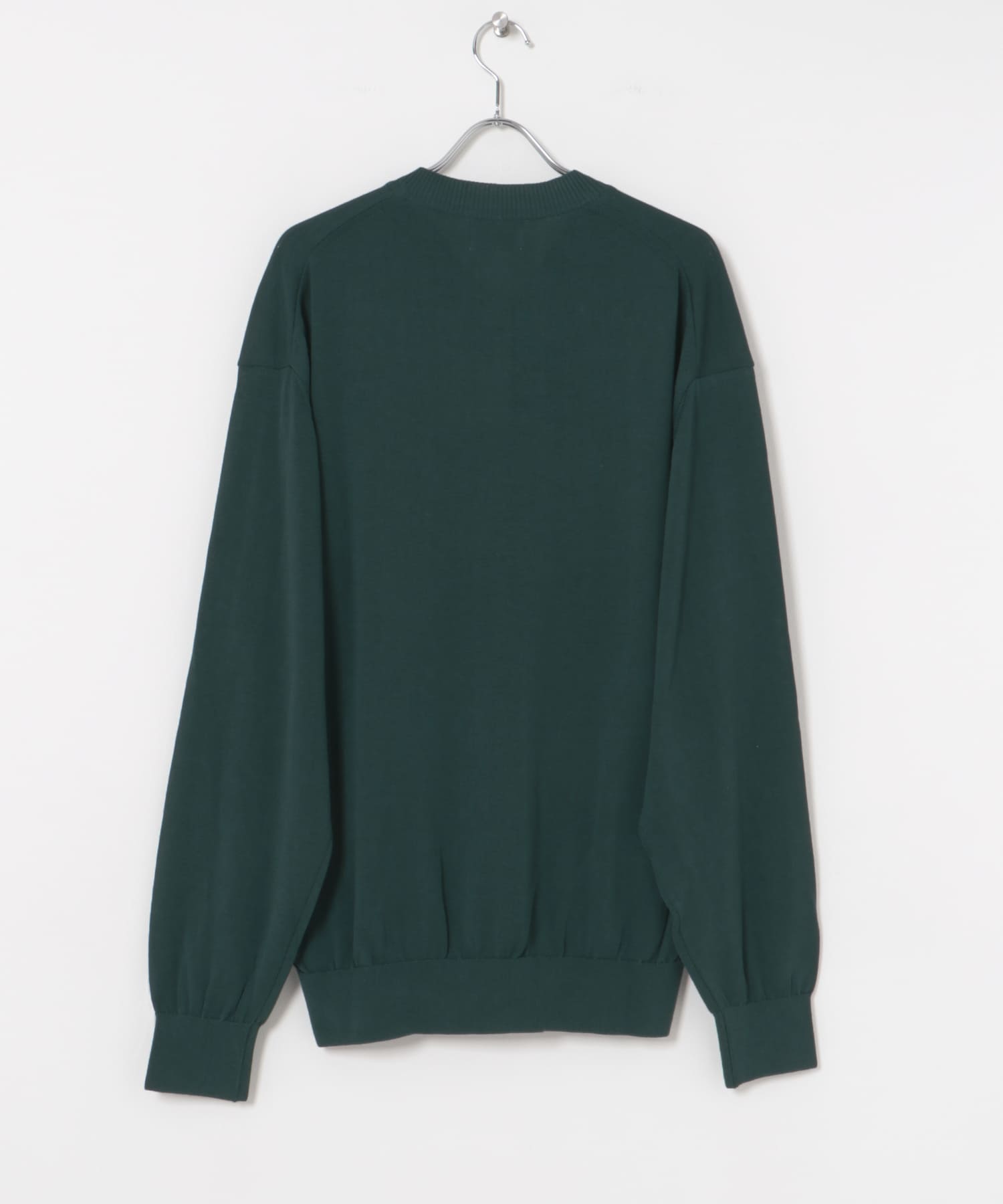 ANOTHER OFFICE　Current Silk V-neck Knit Forest 1