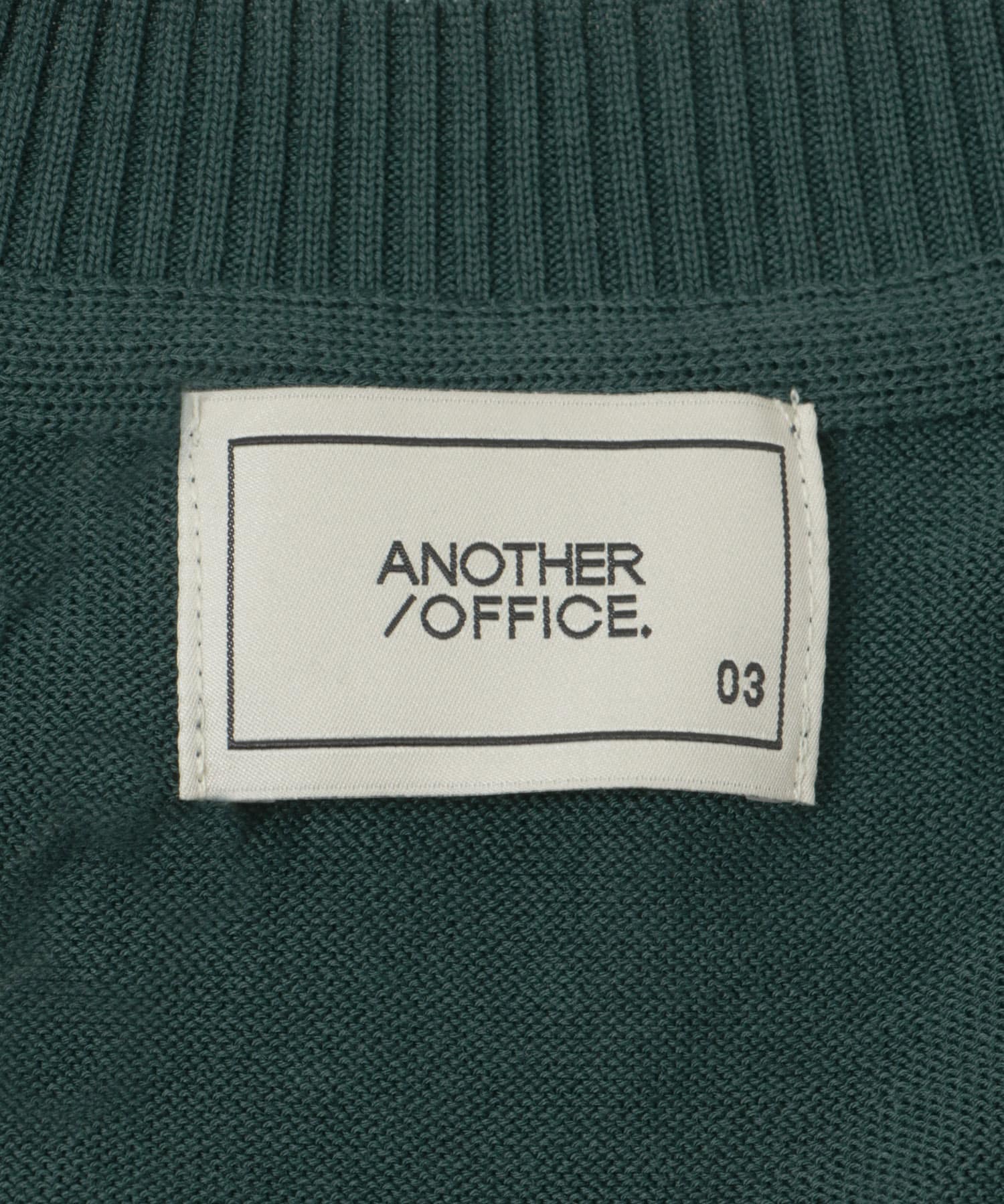 ANOTHER OFFICE　Current Silk V-neck Knit Forest 1