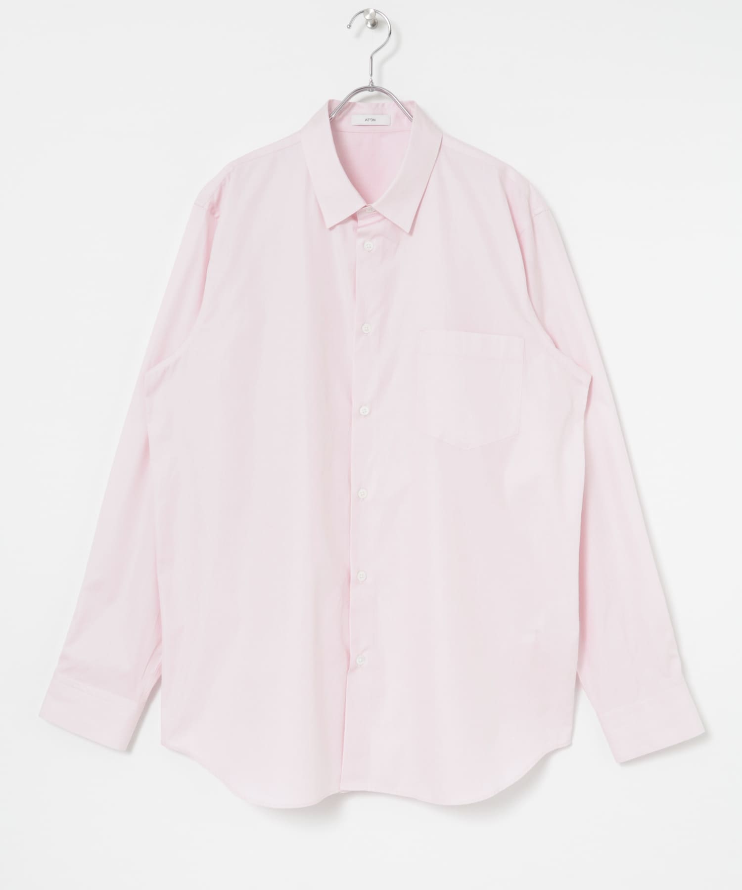 ATON　GIZA BROAD STANDARD SHIRTS PINK 4