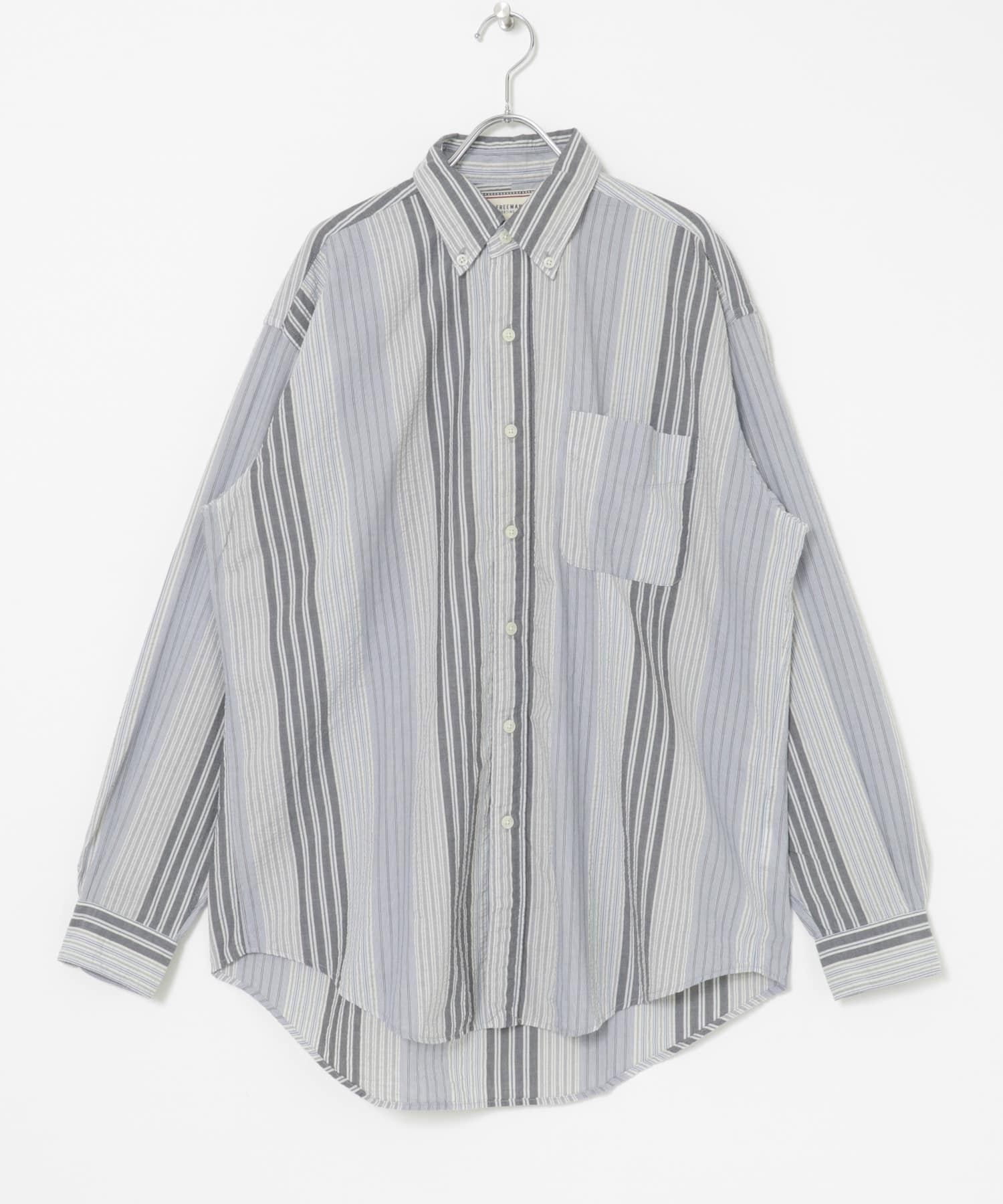 FREEMANS SPORTING CLUB　CHRYSTIE SHIRT ブルー S