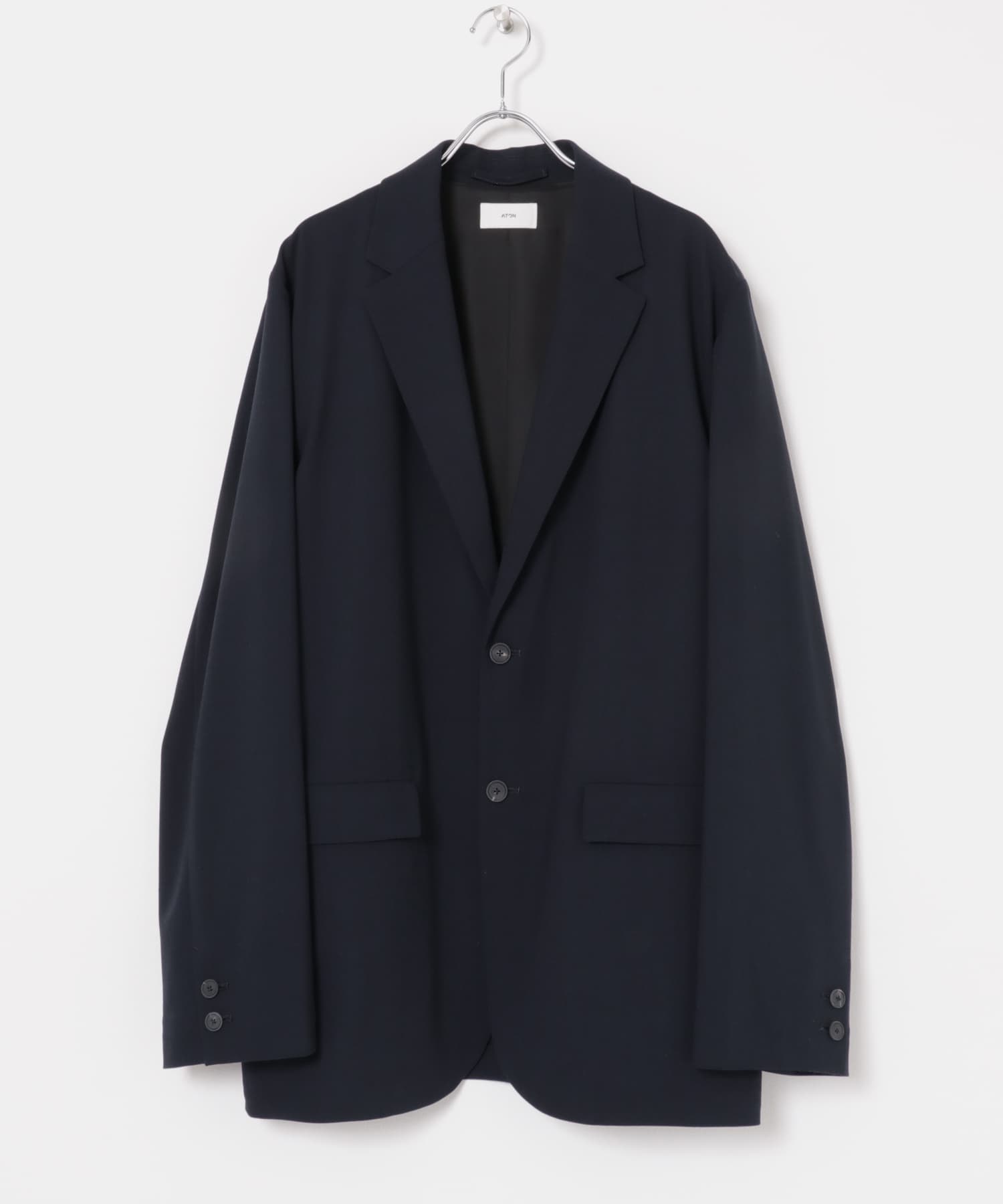 ATON　HIGH TWIST WOOL JACKET NAVY 4