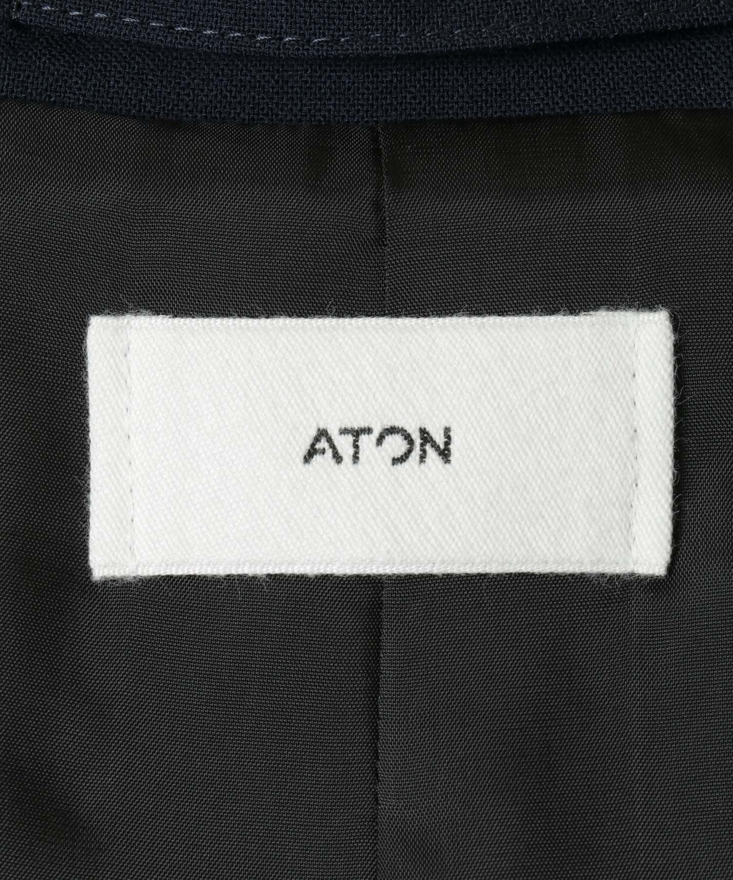 ATON　HIGH TWIST WOOL JACKET NAVY 4