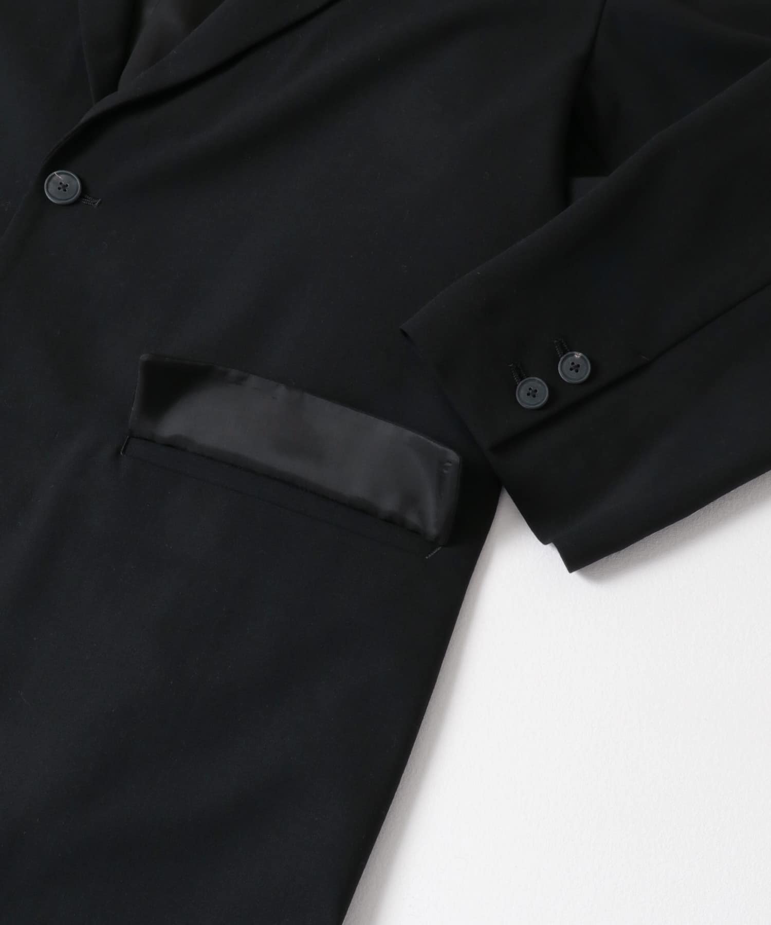 ATON　HIGH TWIST WOOL JACKET BLACK 4