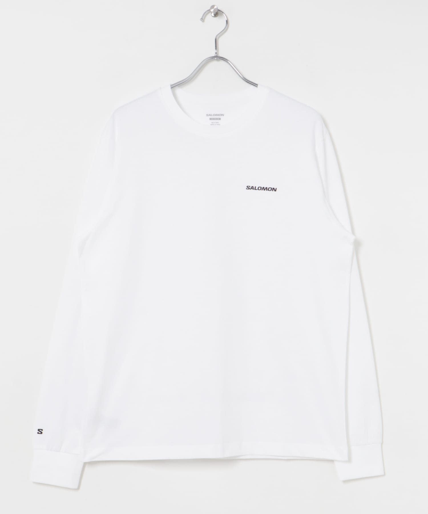 SALOMON　LOGO LONG-SLEEVE T-SHIRTS M WHITE S