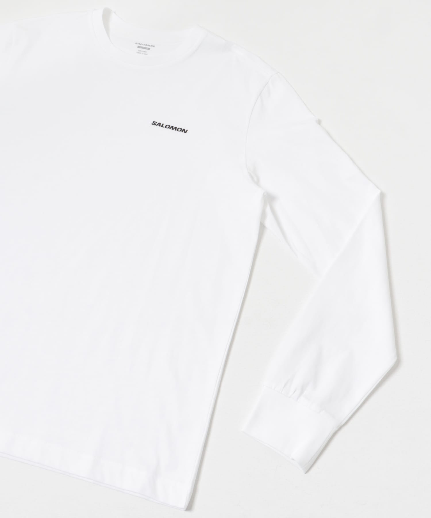 SALOMON　LOGO LONG-SLEEVE T-SHIRTS M WHITE S