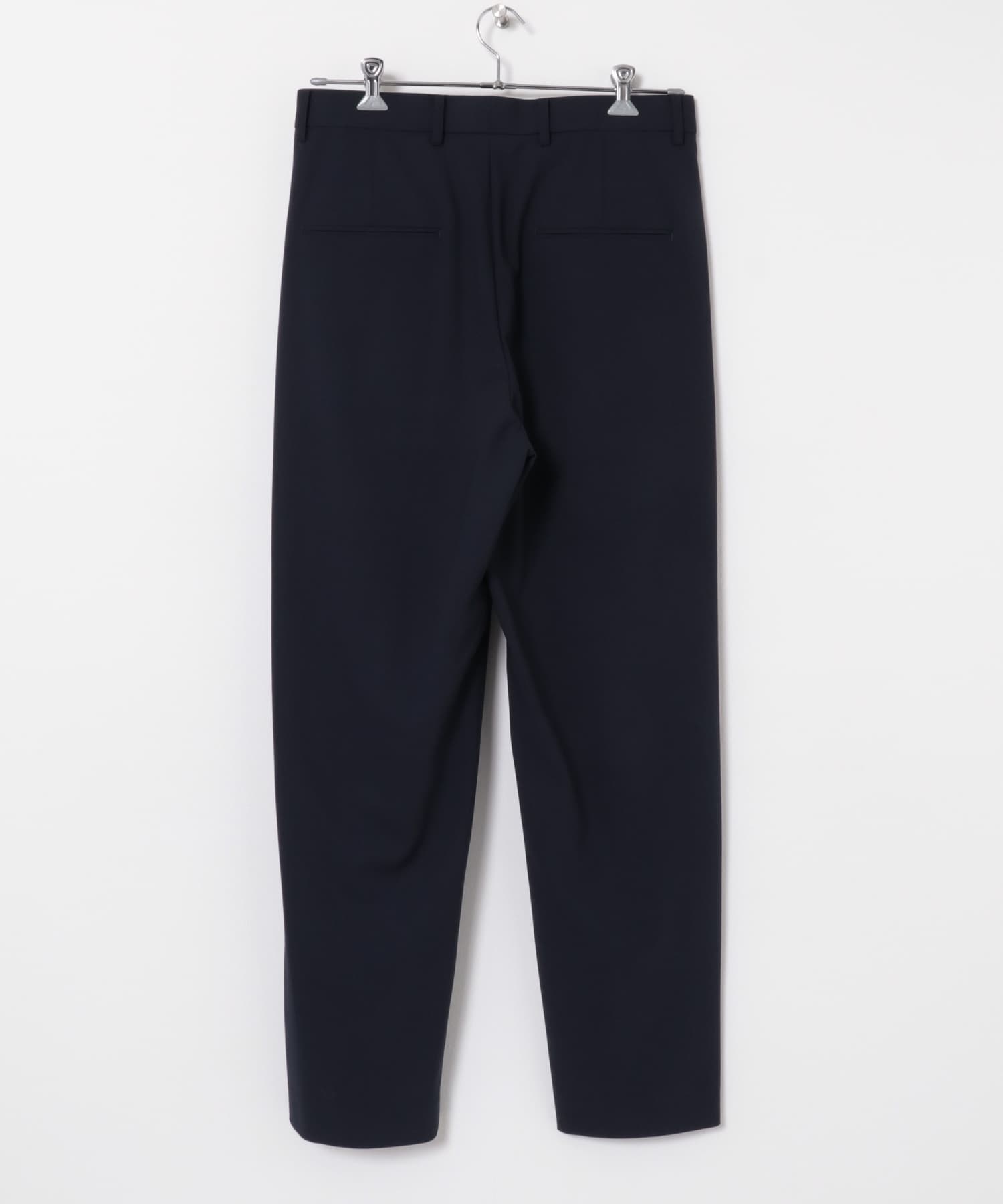 ATON　HIGH TWIST WOOL WIDE PANTS NAVY 4