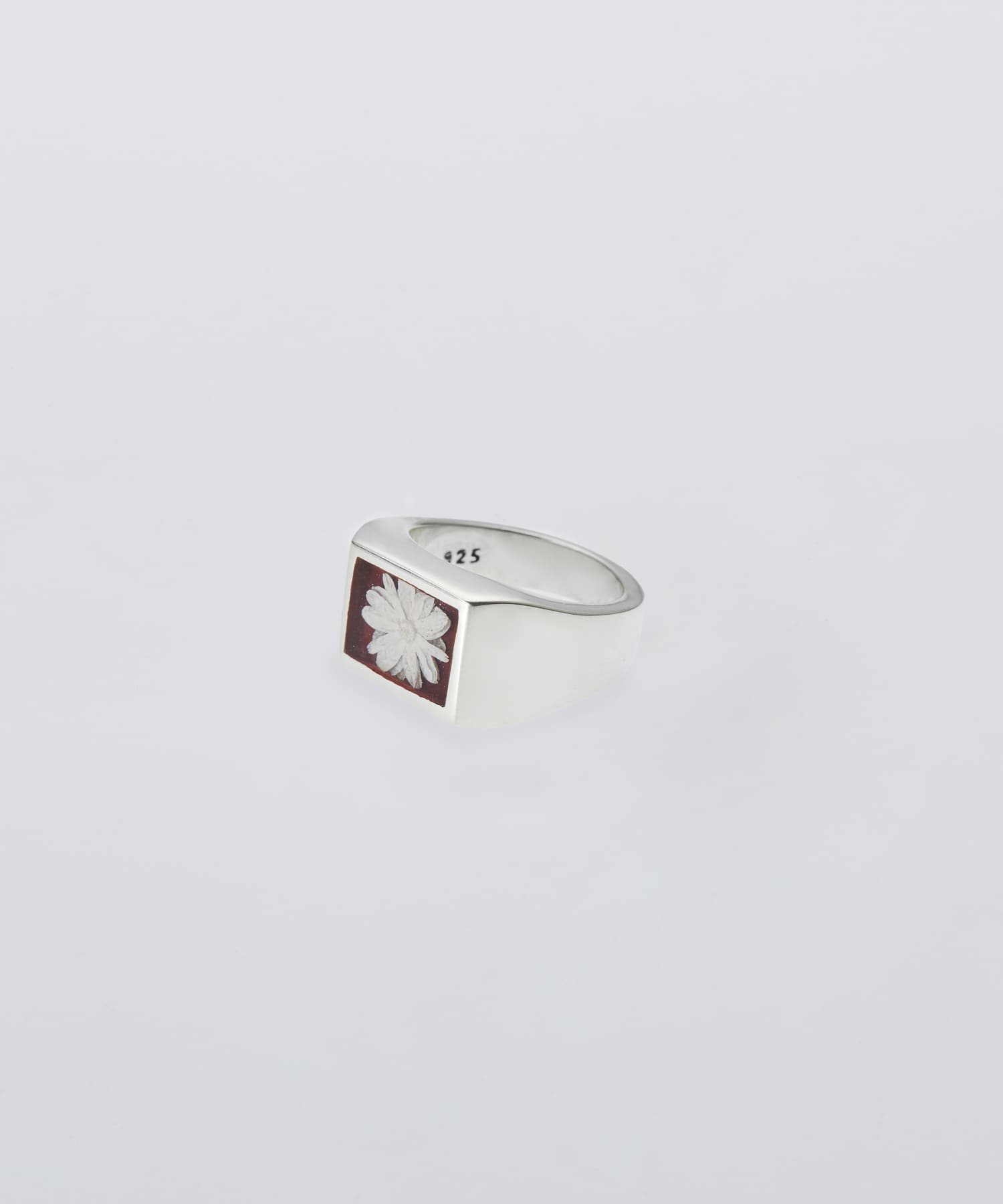 XOLO　Signet Bordeaux Flower SILVER L