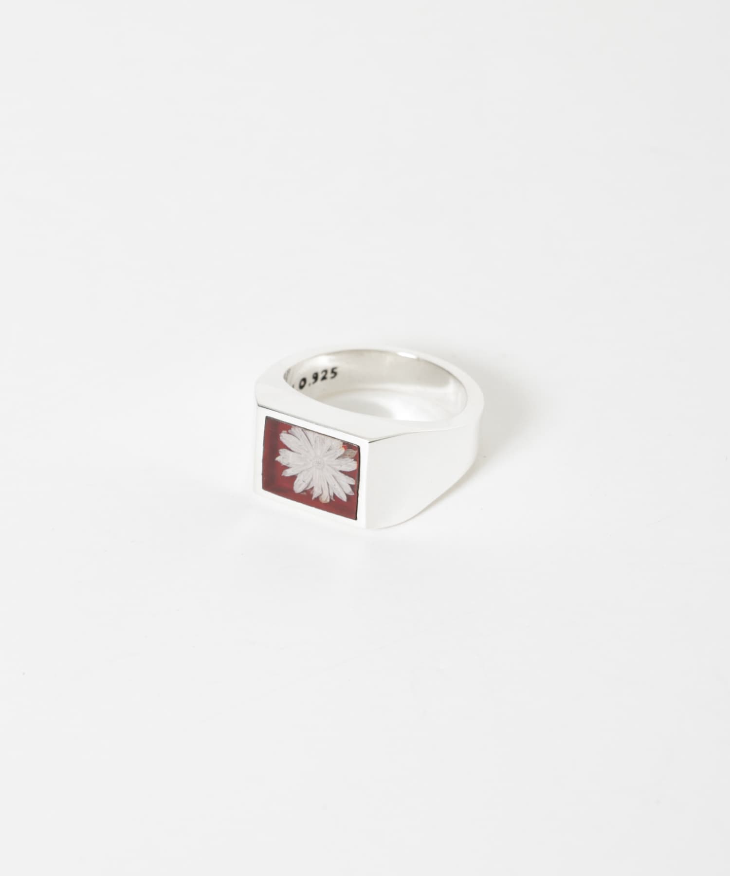 XOLO　Signet Bordeaux Flower SILVER L